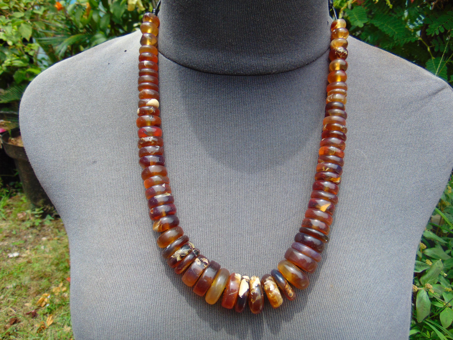 67 gram Small Beads Combination Necklace Indonesian Yellow Amber for Healing NE21