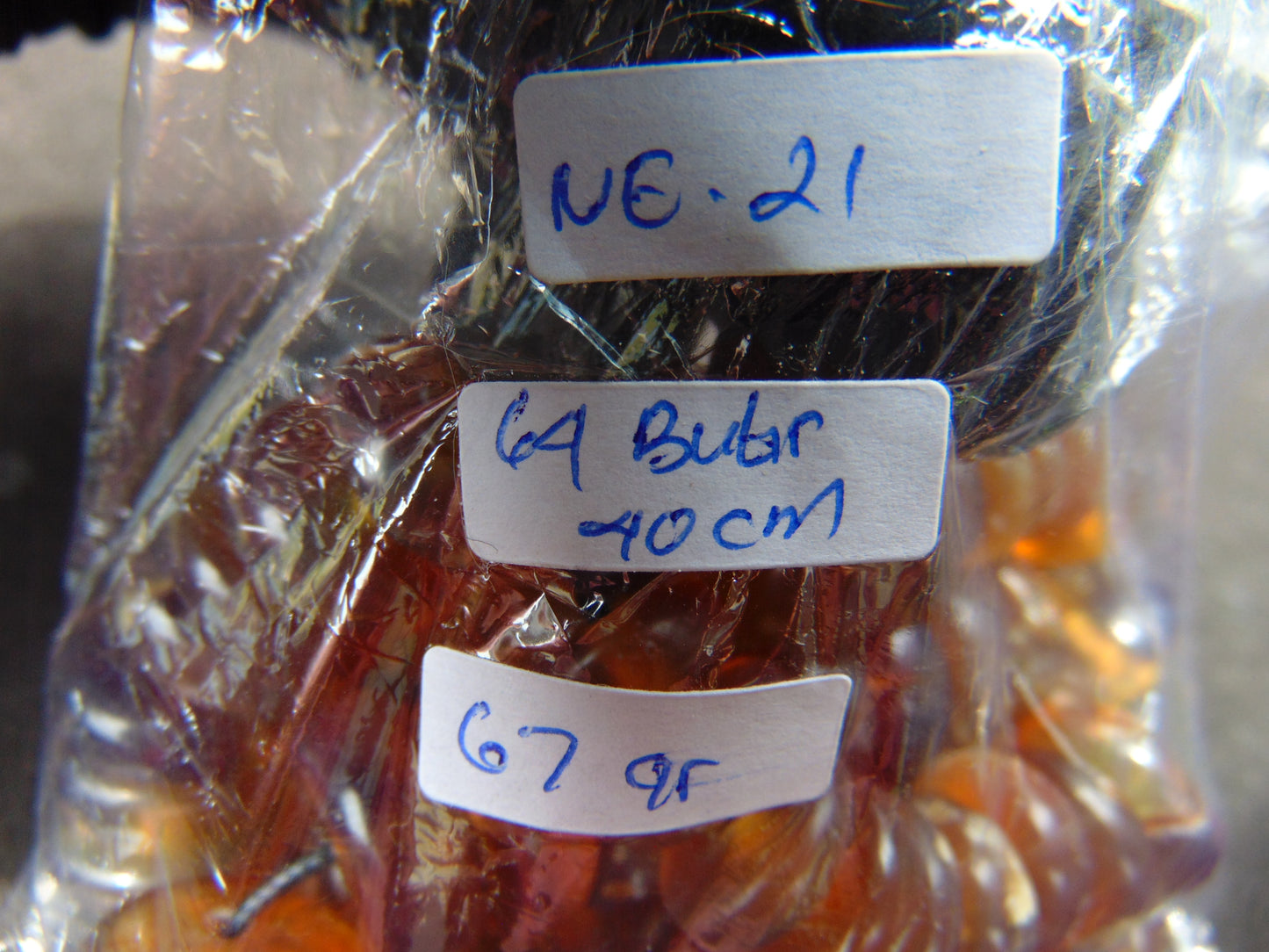 67 gram Small Beads Combination Necklace Indonesian Yellow Amber for Healing NE21