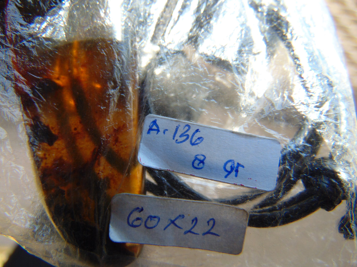 8 gr Pendant Indonesian Blue Amber for Healing A136