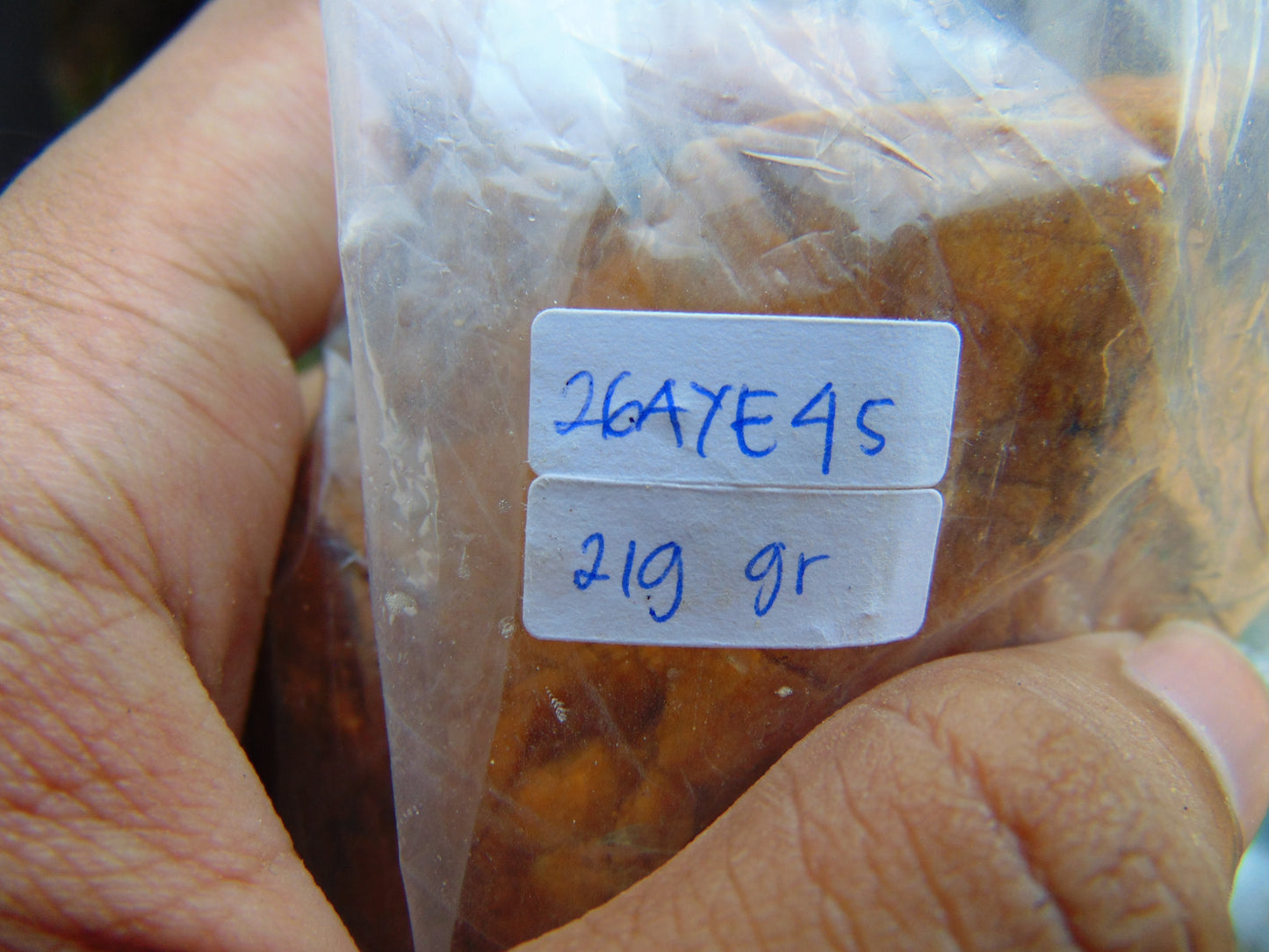 219 gram Polished Indonesia Yellow Aromatic Amber for Healing 26AYE45