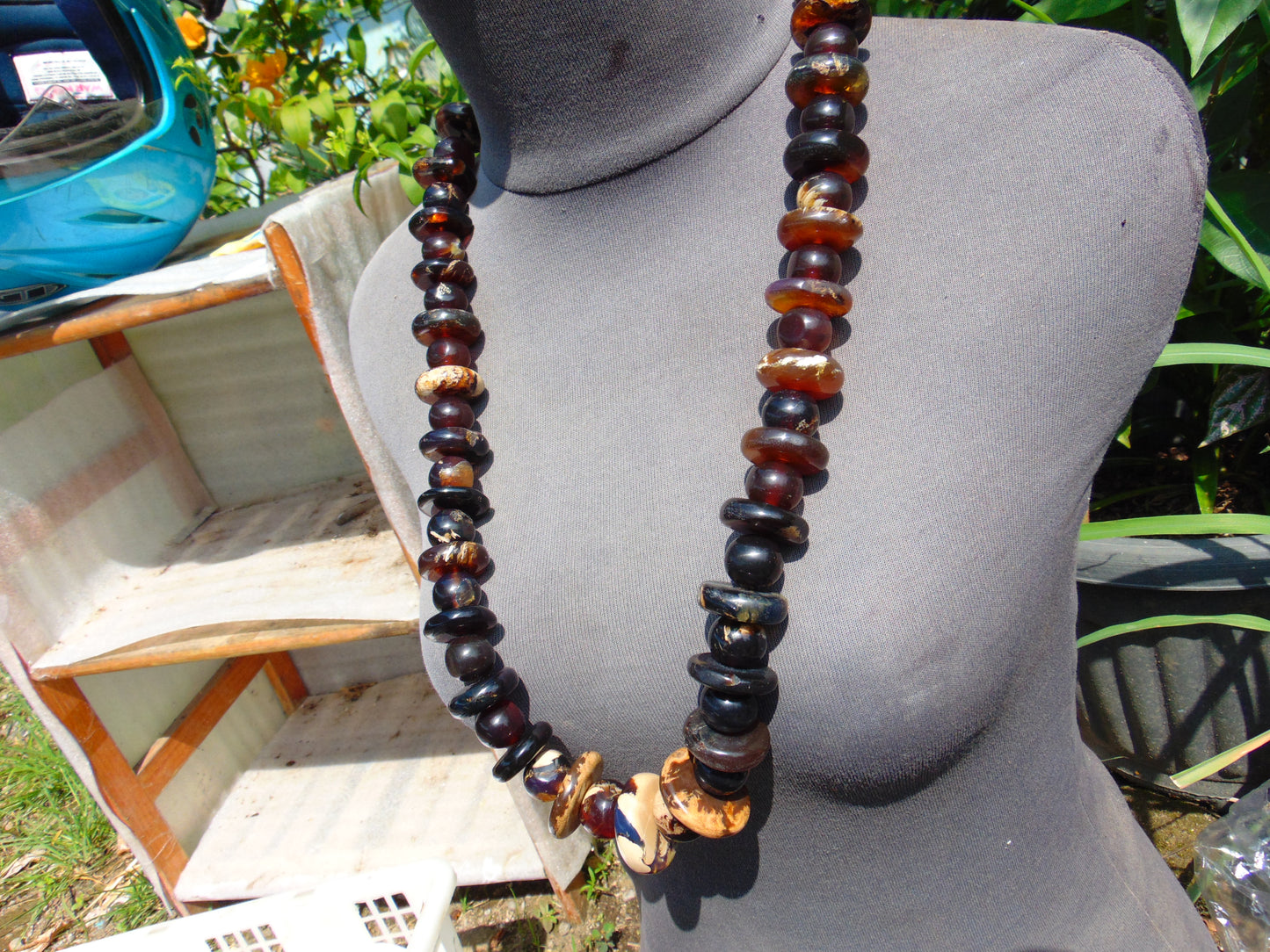 Combination Beads Necklace Amber for Healing string 60 cm NK6