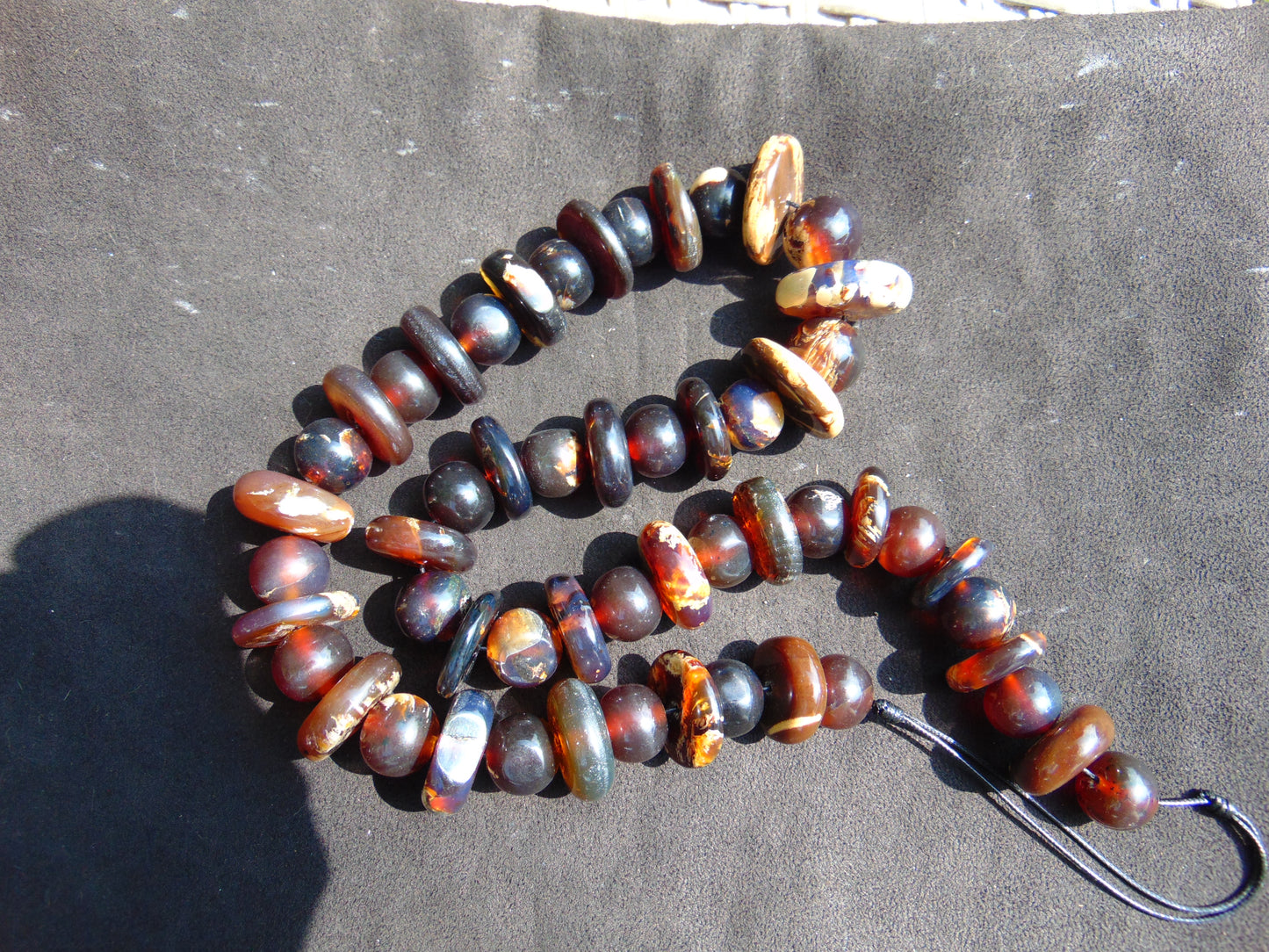 Combination Beads Necklace Amber for Healing string 60 cm NK6
