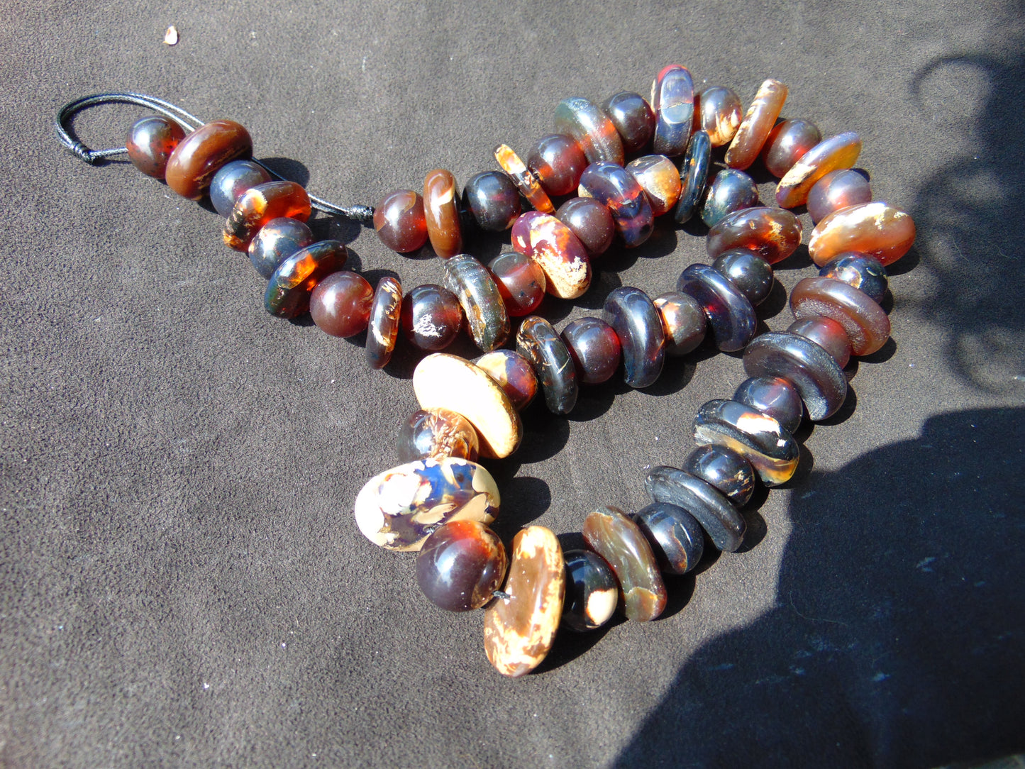 Combination Beads Necklace Amber for Healing string 60 cm NK6