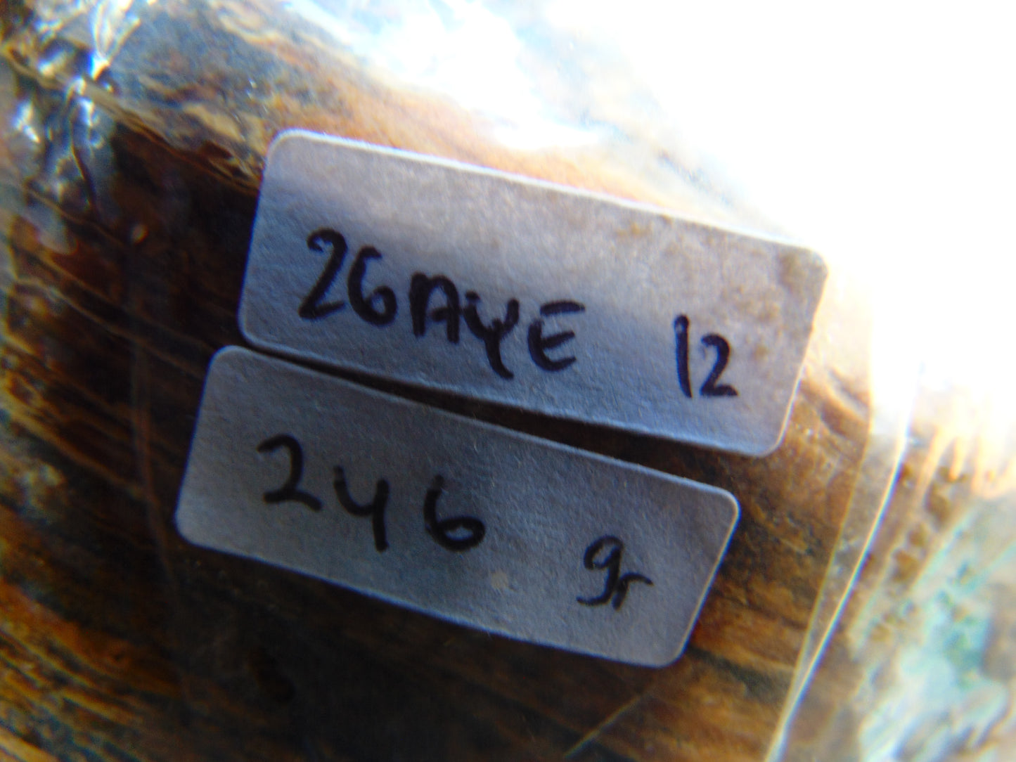 246 gram Polished Indonesia Yellow Aromatic Amber for Healing 26AYE12