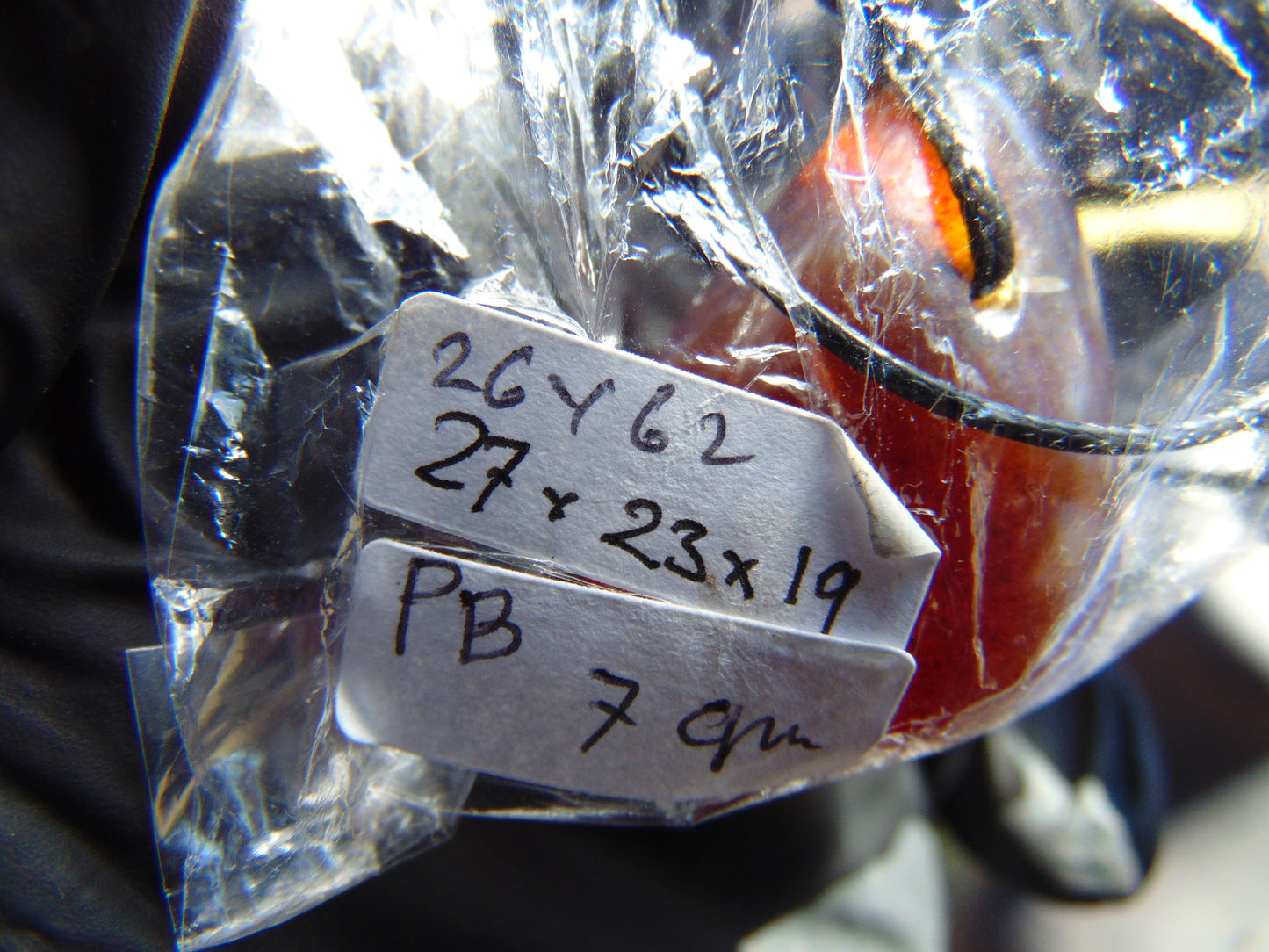 7 gram Pendant Indonesian Blue Red Amber for Healing 26Y62
