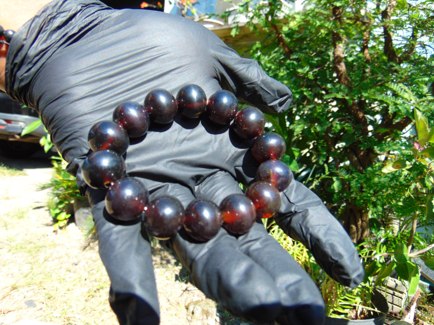 30 Gram 13 Small Beads Bracelet Indonesian Cherry Red Amber for Healing FR61