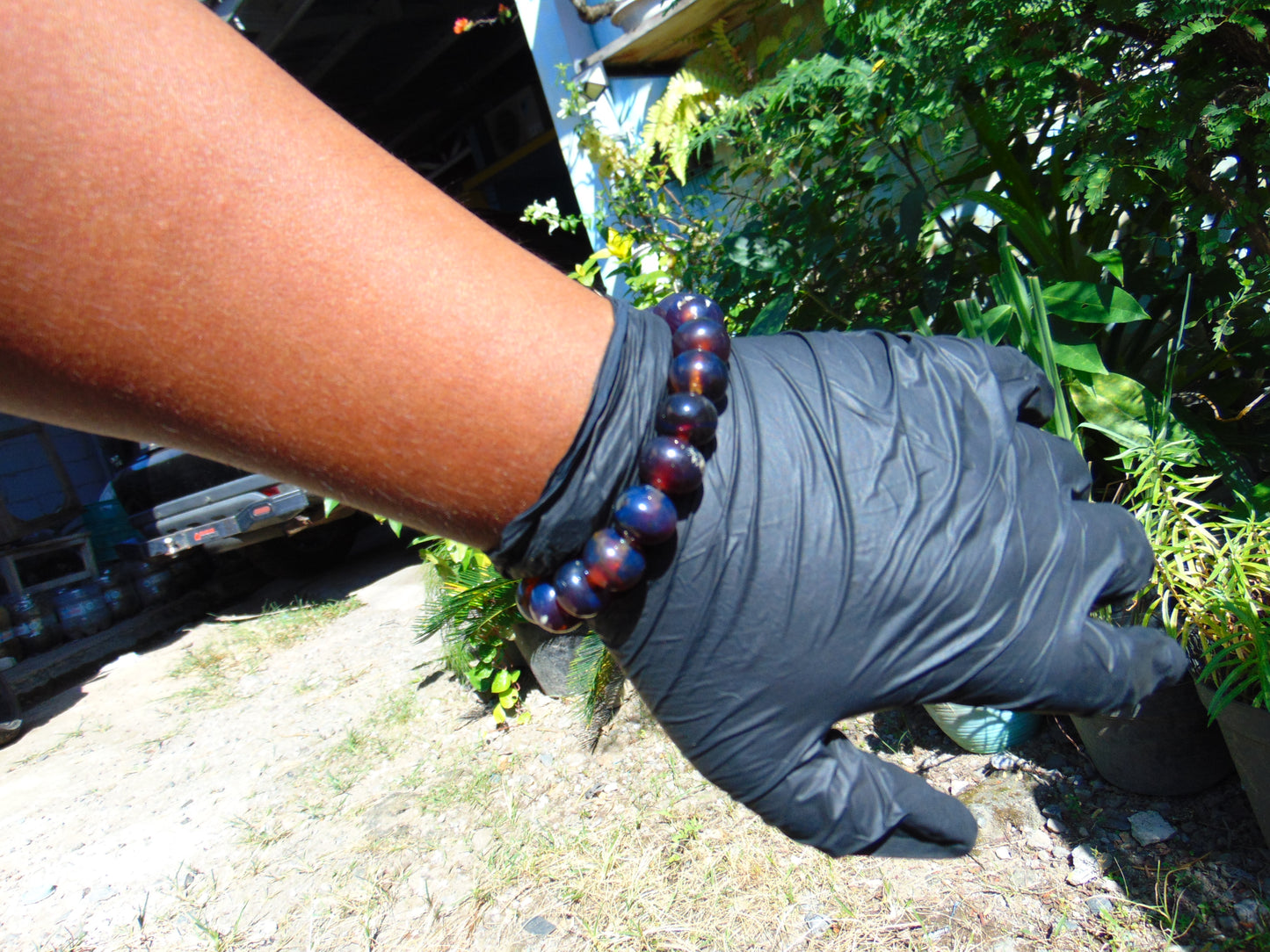 18 Gram 18 small Beads Bracelet Indonesian Dark Red Amber for Healing AB29
