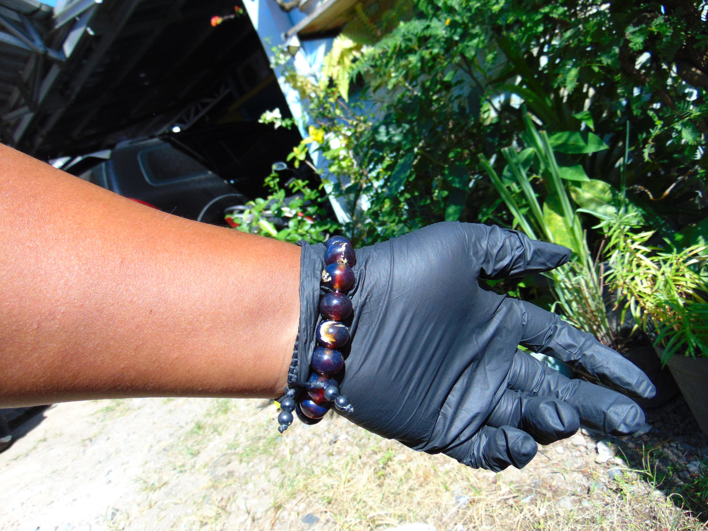 18 Gram 18 small Beads Bracelet Indonesian Dark Red Amber for Healing AB29