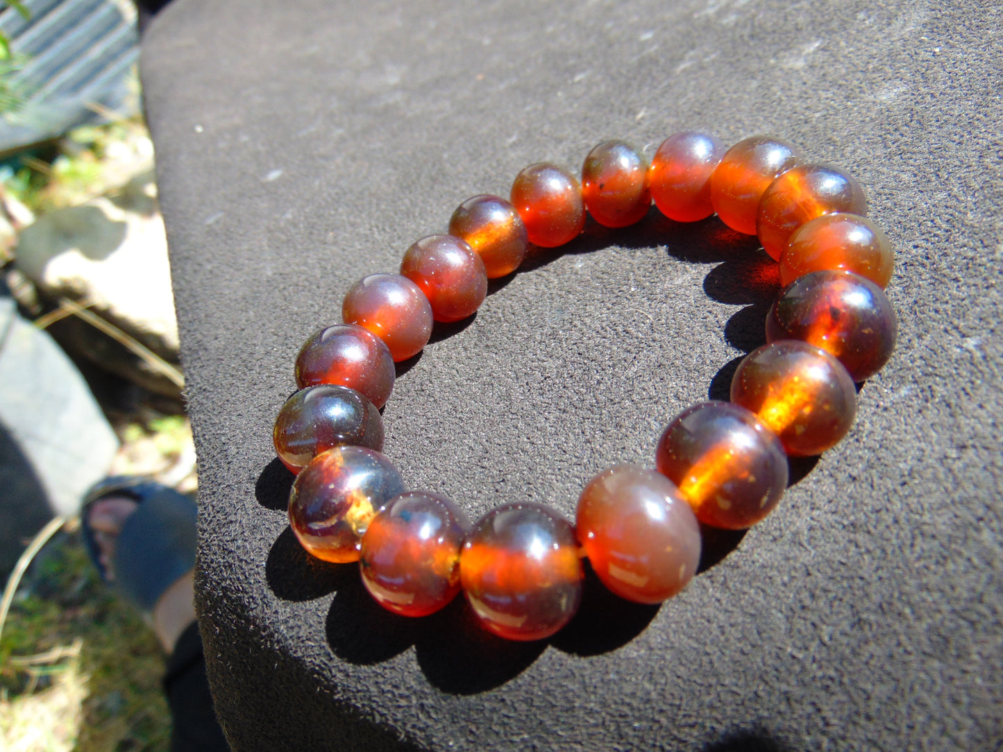 18 Gram 18 small Beads Bracelet Indonesian Honey Amber for Healing SB37
