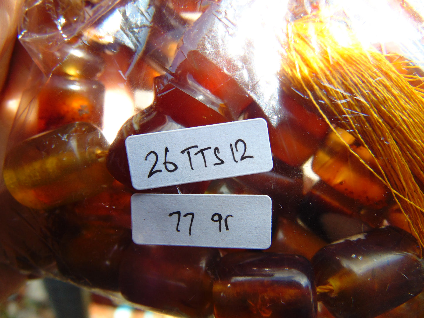 77 gr Komboloi Tasbih Rosary 33+2 Beads 13x15 mm Indonesian Yellow Blue Amber for Healing 26TTS12