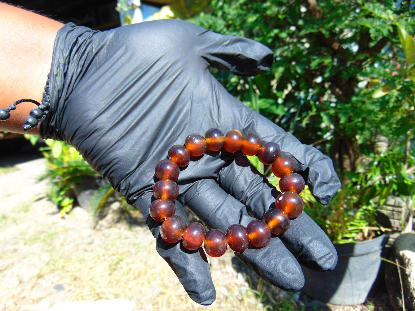 18 Gram 18 Small Beads Bracelet Indonesian Red Amber for Healing SB26