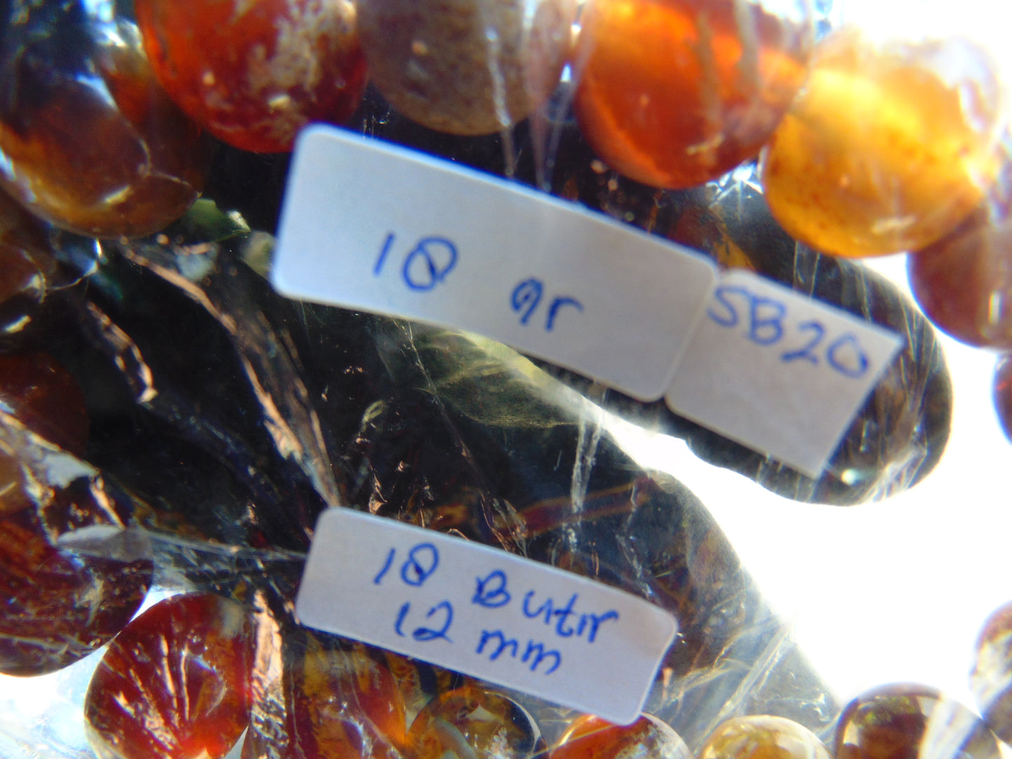 18 Gram 18 small Beads Bracelet Indonesian Red White Amber for Healing SB20