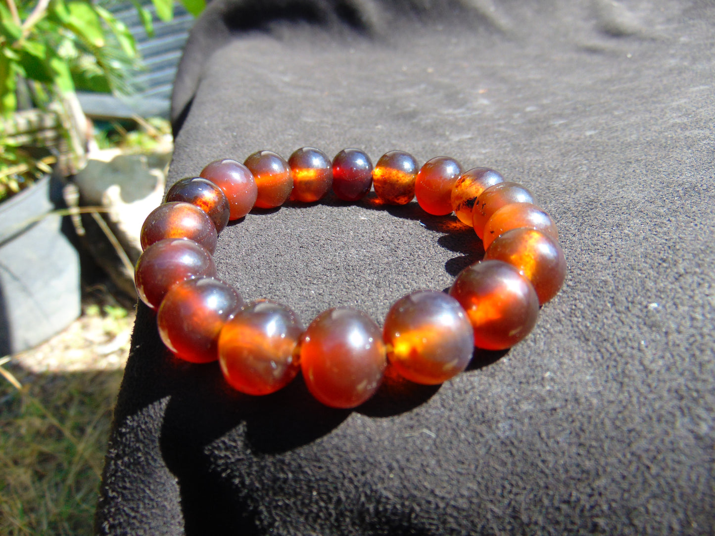 18 Gram 18 Small Beads Bracelet Indonesian Red Amber for Healing SB21