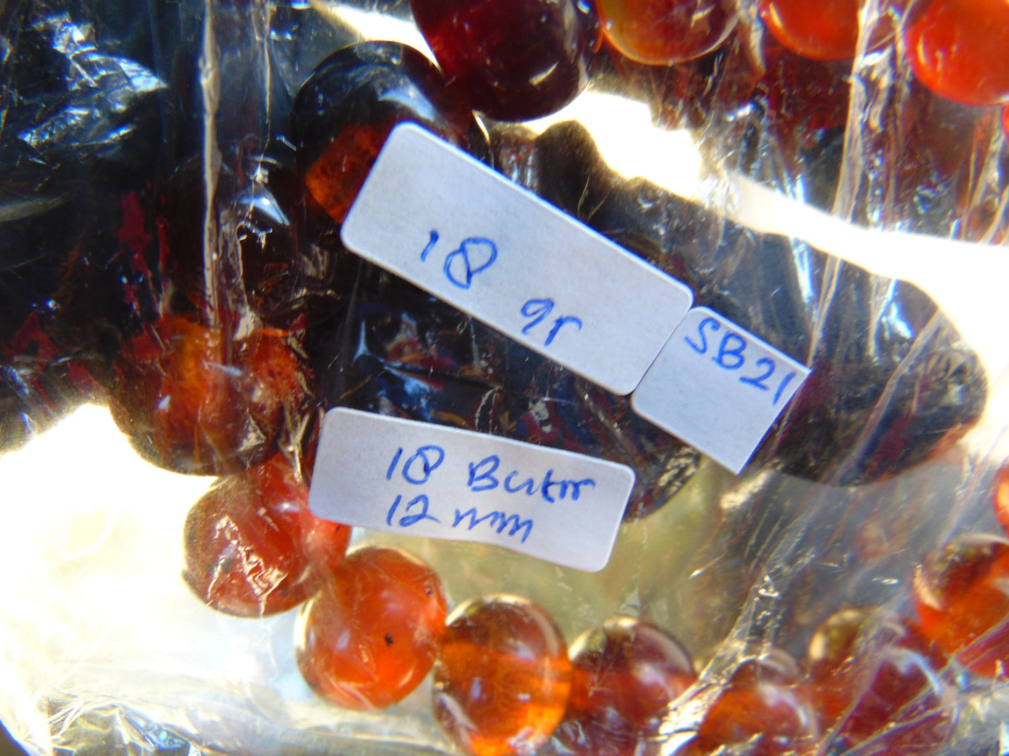 18 Gram 18 Small Beads Bracelet Indonesian Red Amber for Healing SB21
