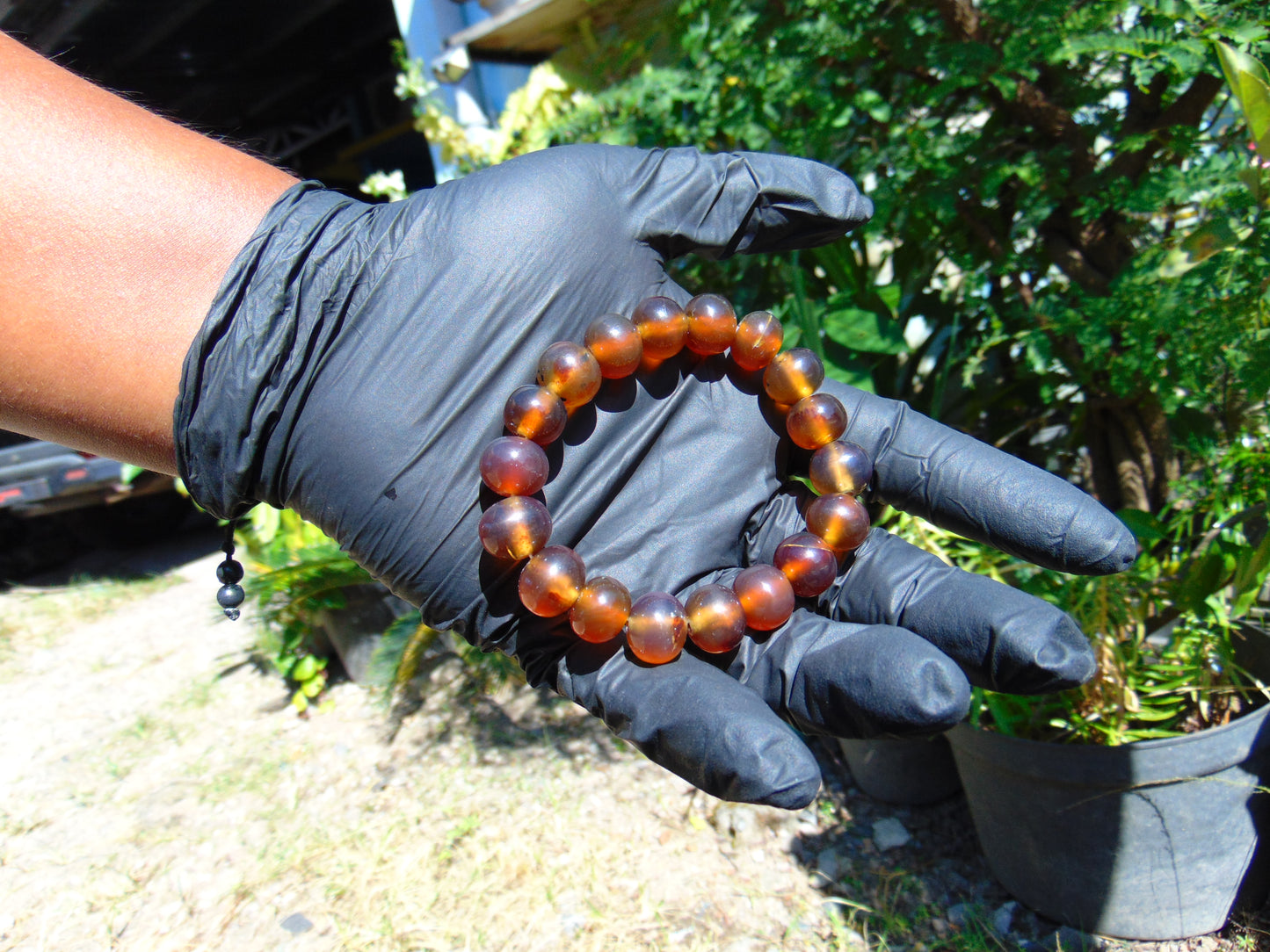 18 Gram 18 small Beads Bracelet Indonesian Yellow Bluish Amber for Healing SB18