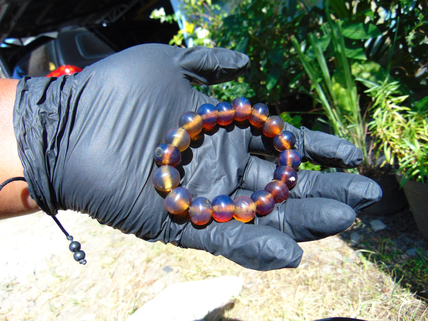 18 Gram 24 Small Beads Bracelet Indonesian Blue Amber for Healing SB17
