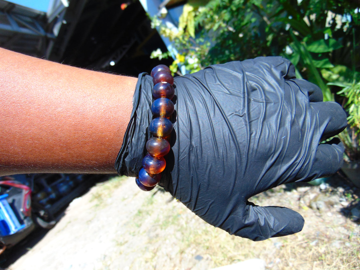 18 Gram 24 Small Beads Bracelet Indonesian Blue Amber for Healing SB17