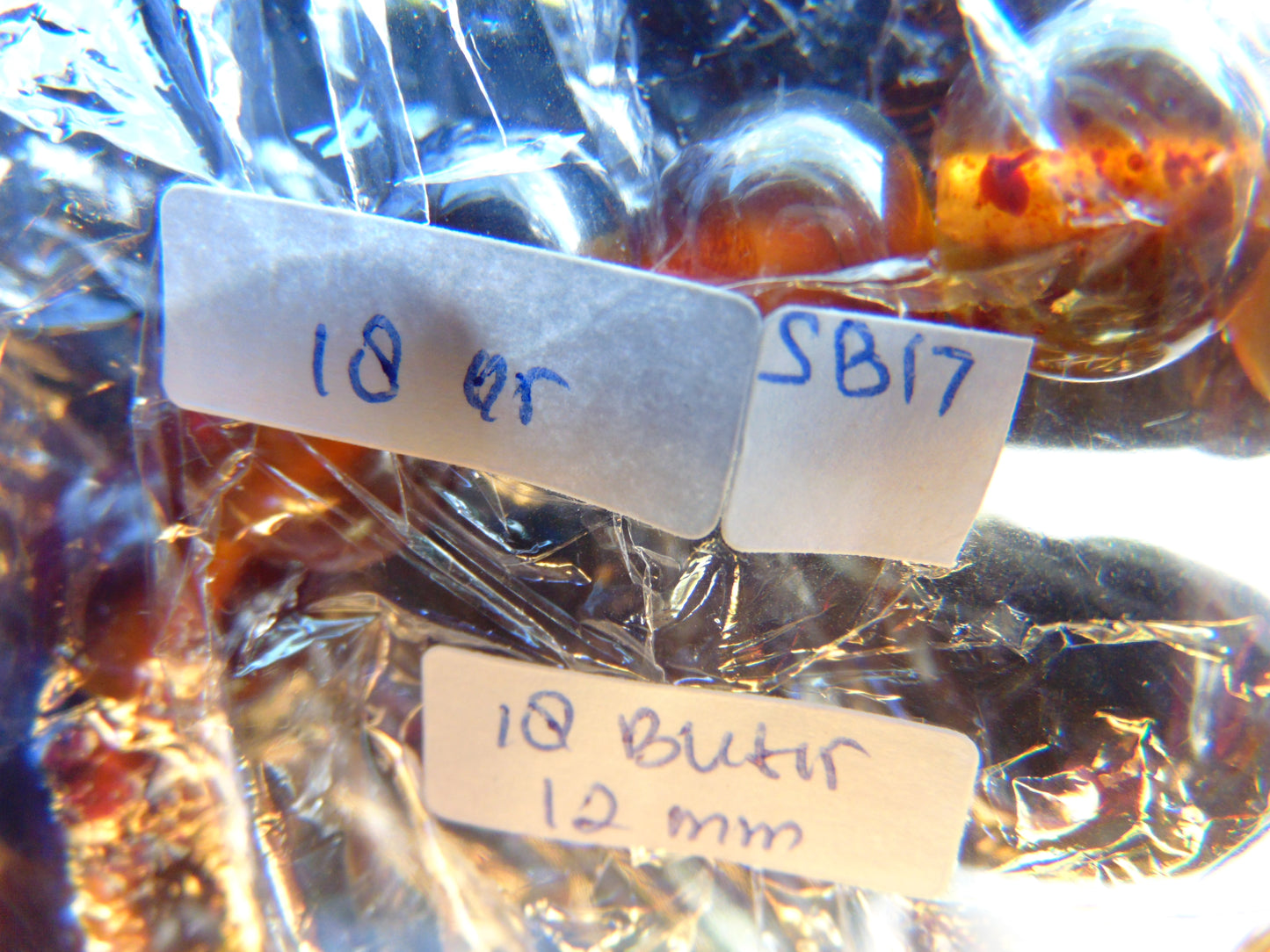 18 Gram 24 Small Beads Bracelet Indonesian Blue Amber for Healing SB17