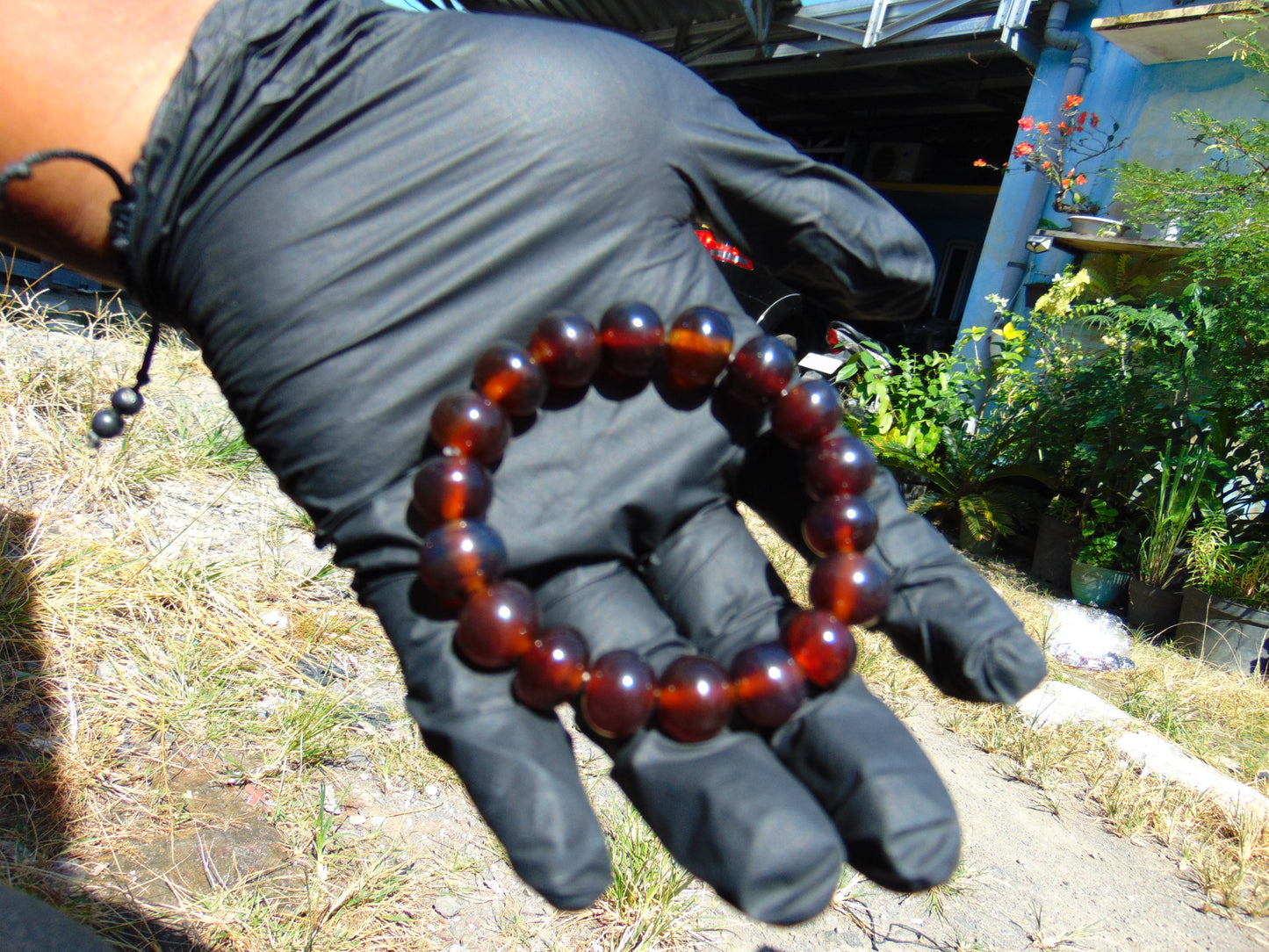 18 Gram 18 Small Beads Bracelet Indonesian Red Amber for Healing SB15