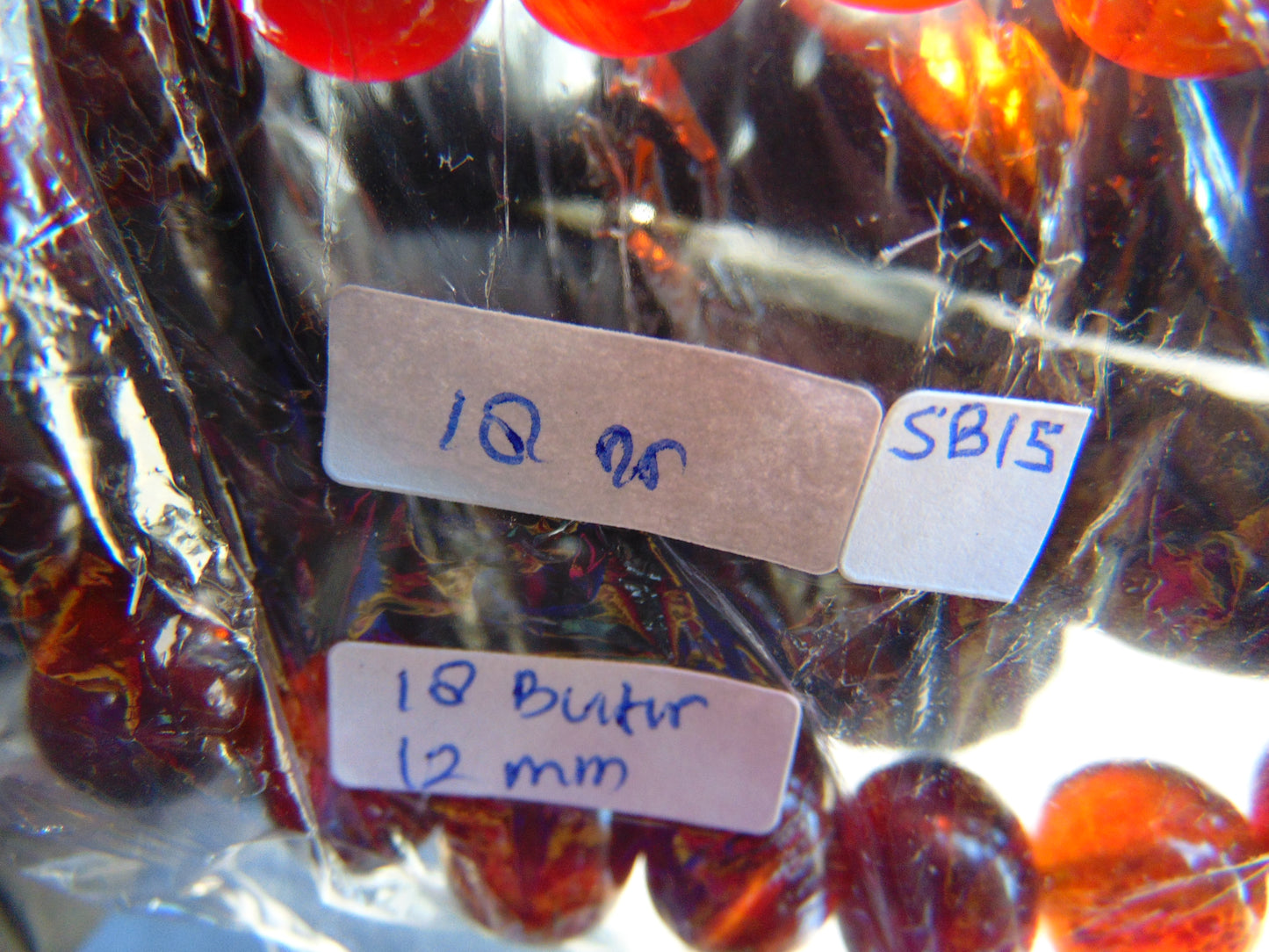 18 Gram 18 Small Beads Bracelet Indonesian Red Amber for Healing SB15