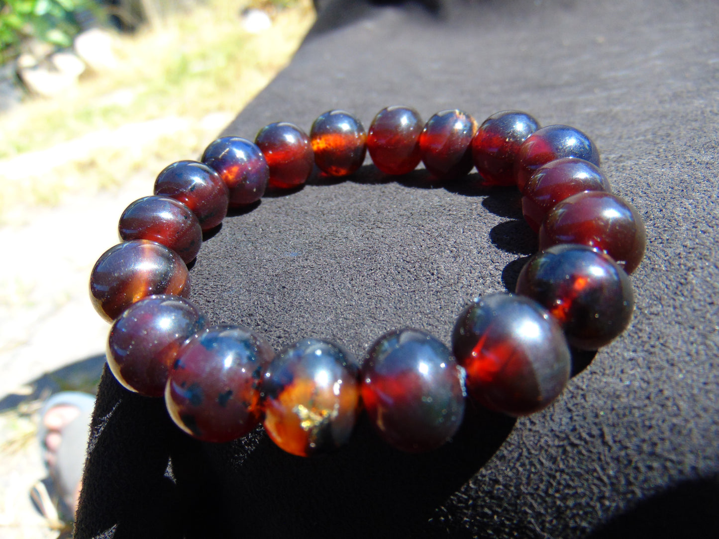 18 Gram 18 Small Beads Bracelet Indonesian Red Amber for Healing SB14