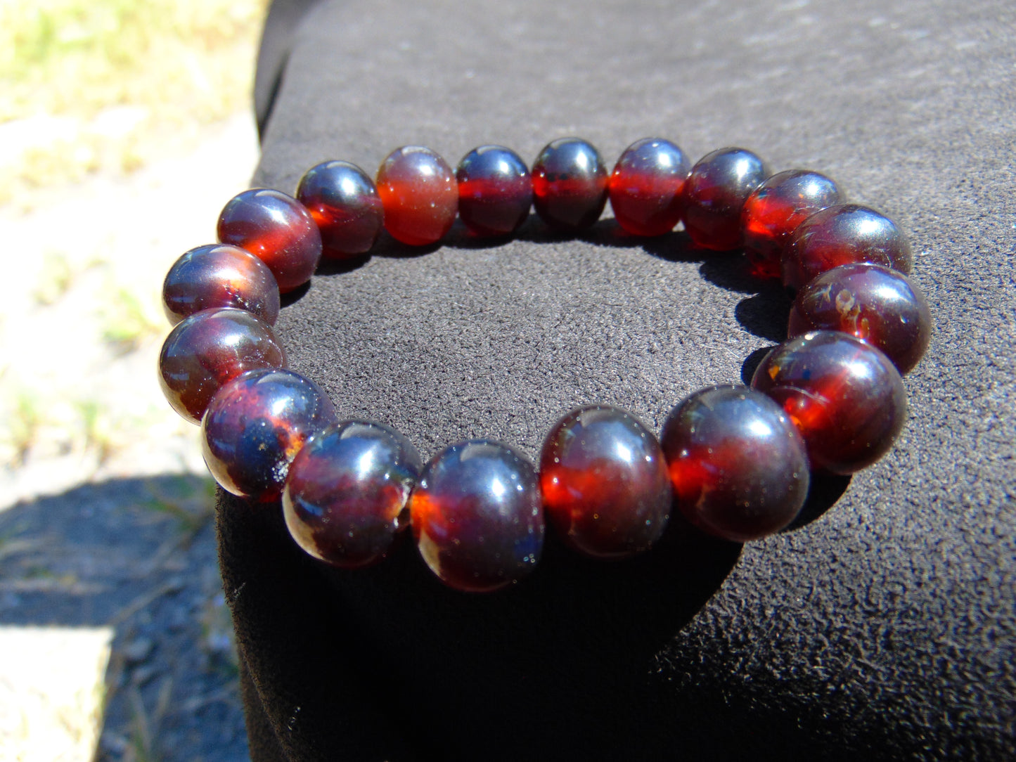 18 Gram 18 Small Beads Bracelet Indonesian Red Amber for Healing SB11