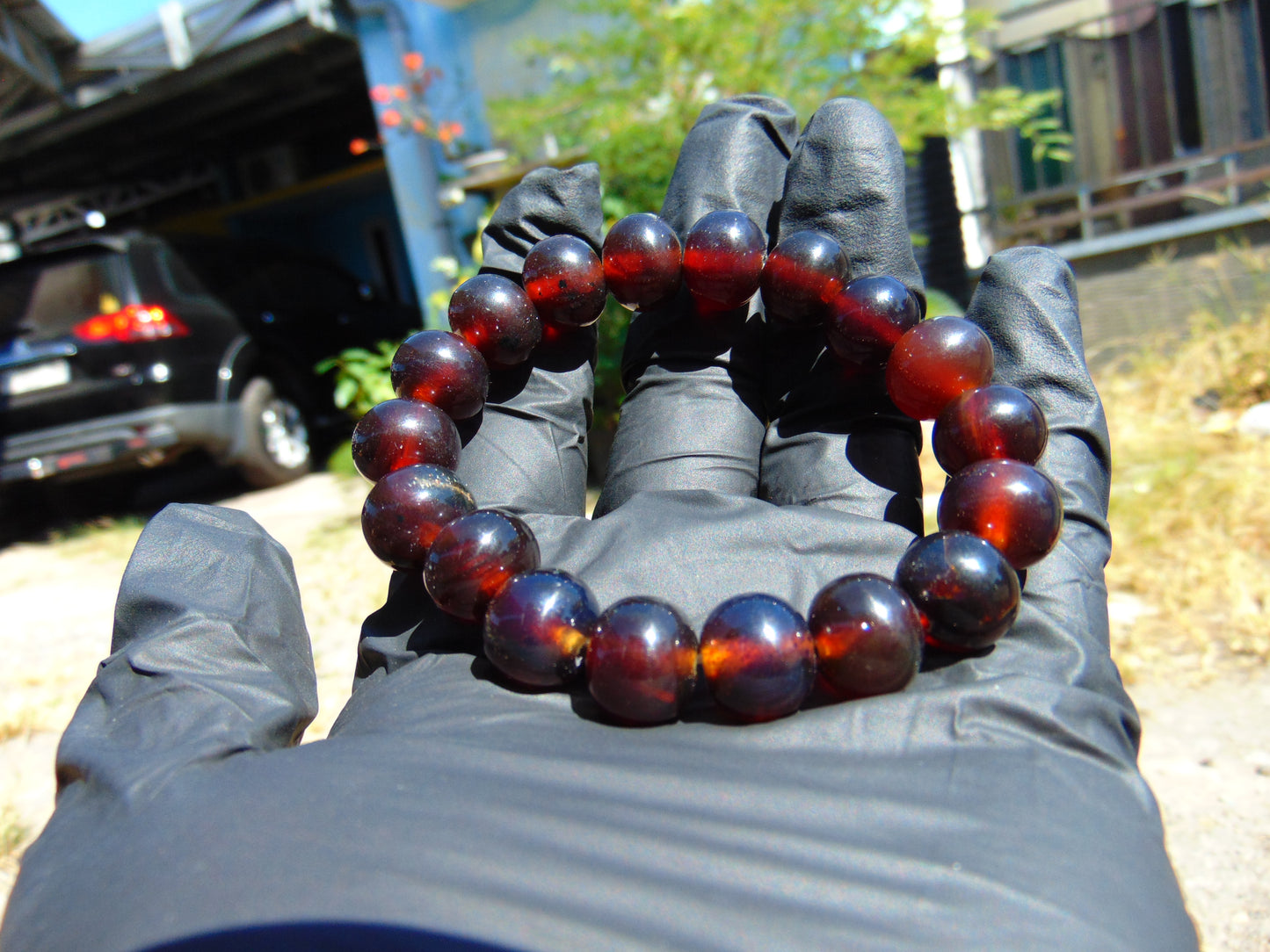 18 Gram 18 Small Beads Bracelet Indonesian Red Amber for Healing SB11