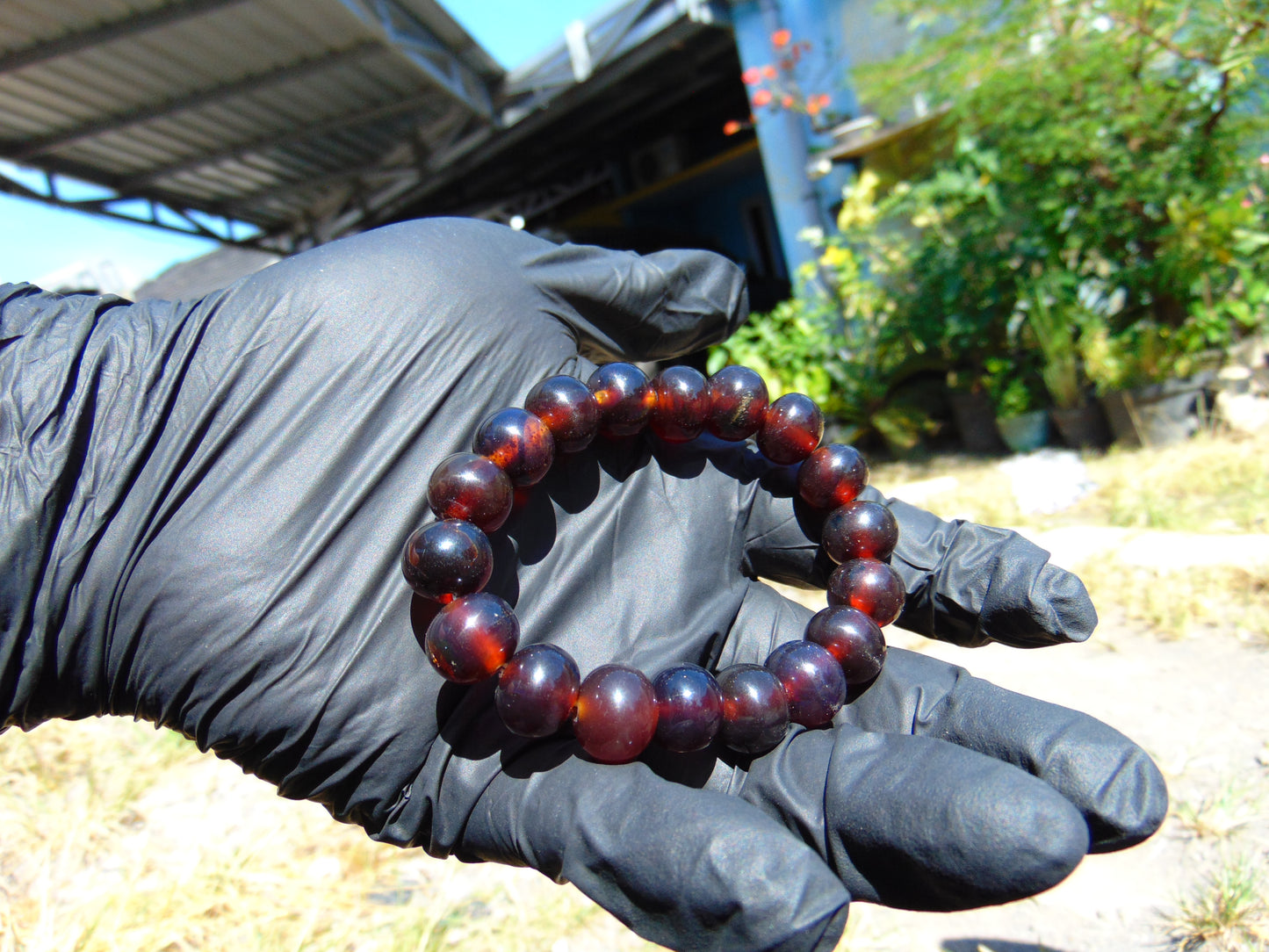 18 Gram 18 Small Beads Bracelet Indonesian Red Amber for Healing SB11