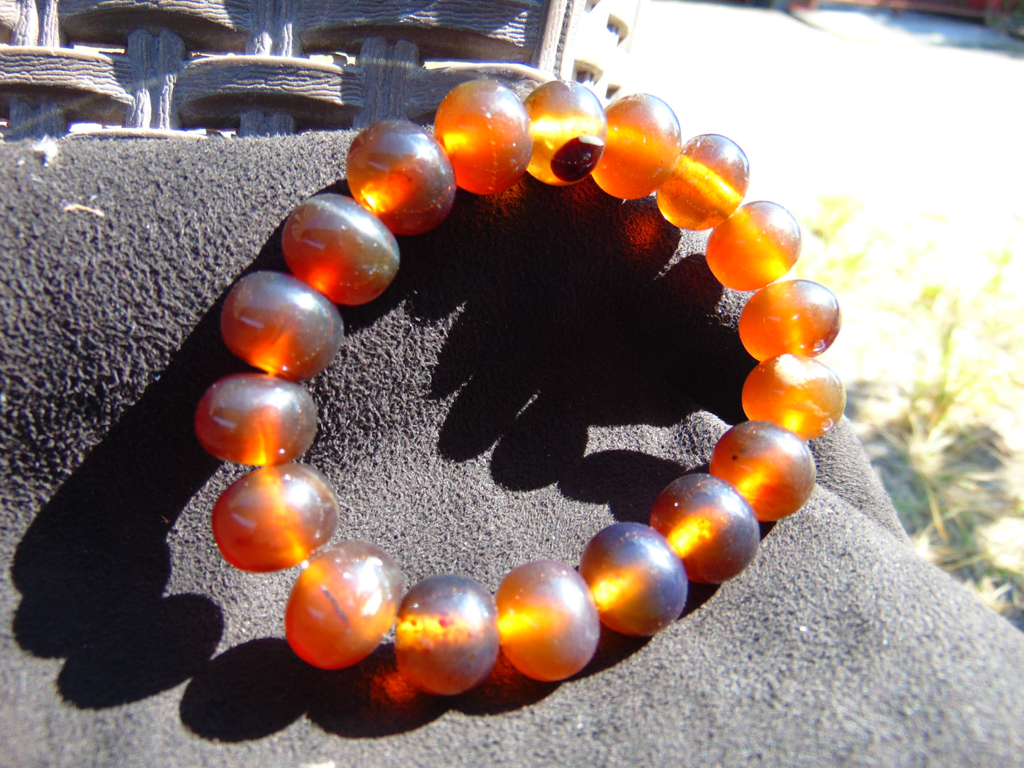 18 Gram 18 small Beads Bracelet Indonesian Cognac Amber for Healing SB22