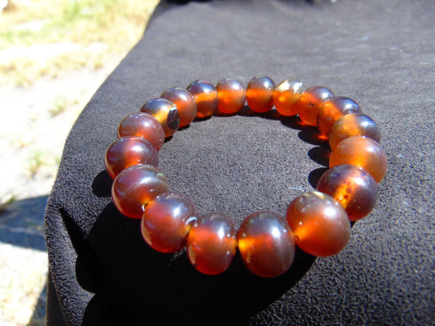 18 Gram 18 small Beads Bracelet Indonesian Cognac Amber for Healing SB22