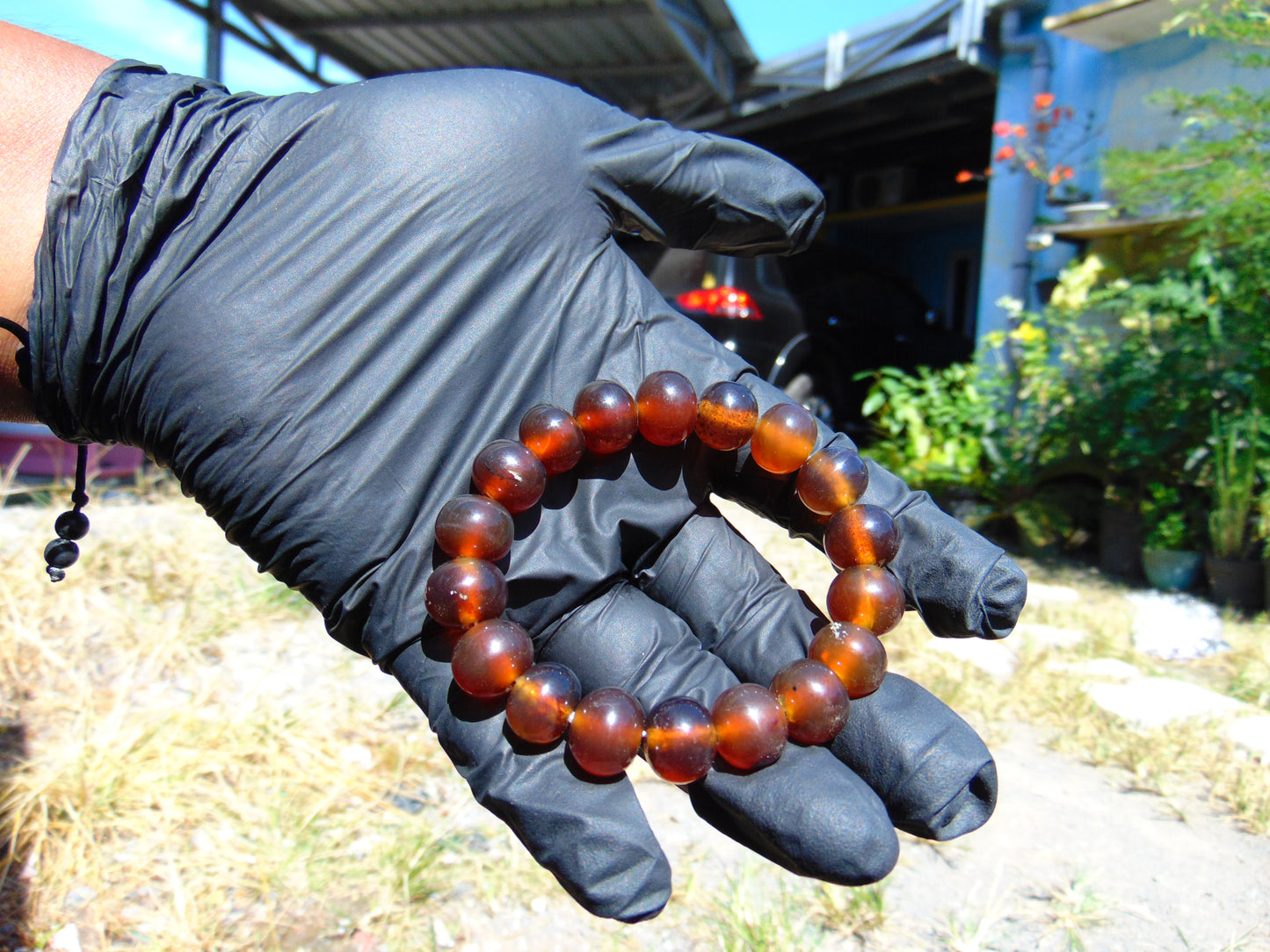 18 Gram 18 small Beads Bracelet Indonesian Cognac Amber for Healing SB22