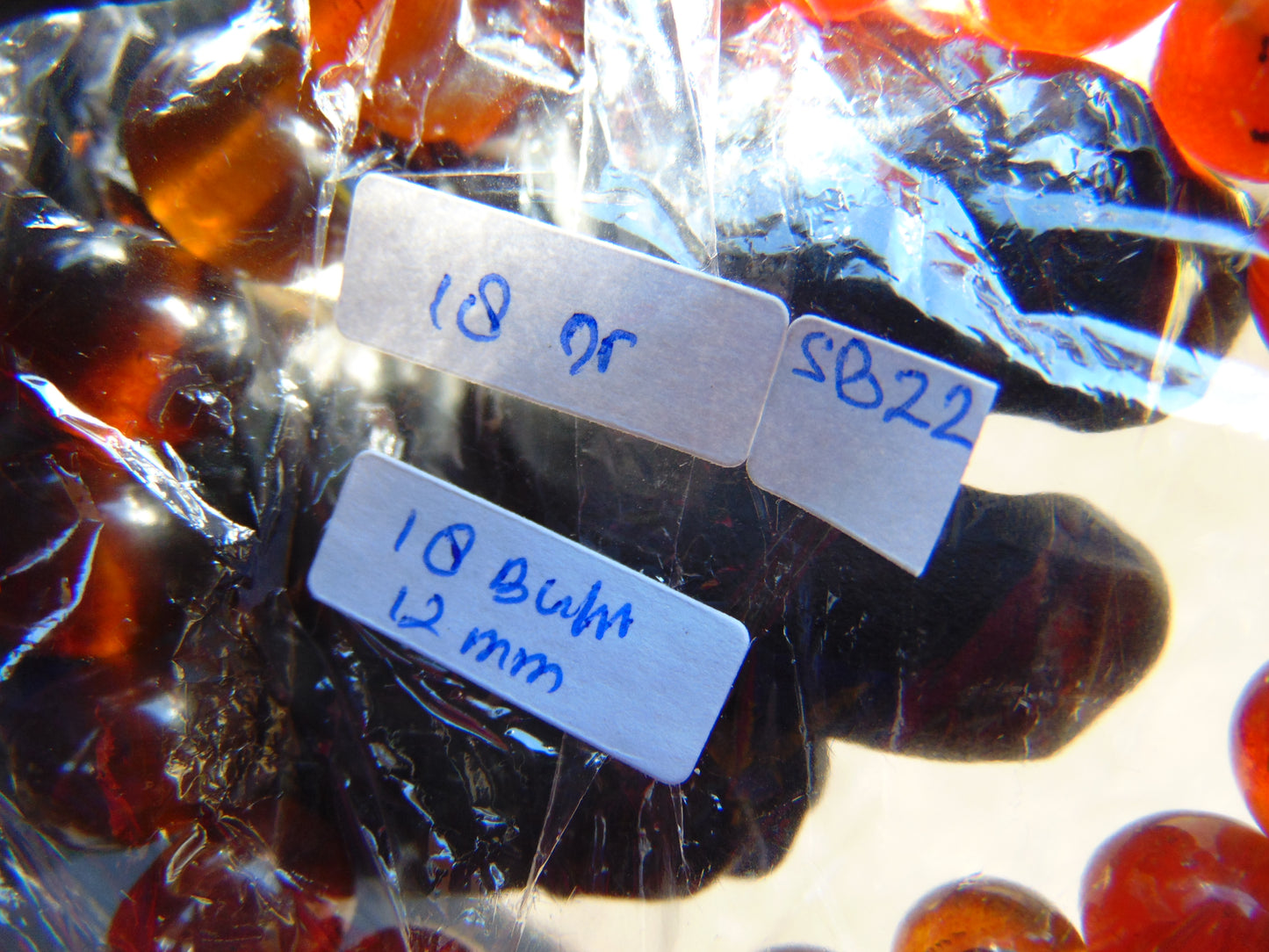 18 Gram 18 small Beads Bracelet Indonesian Cognac Amber for Healing SB22