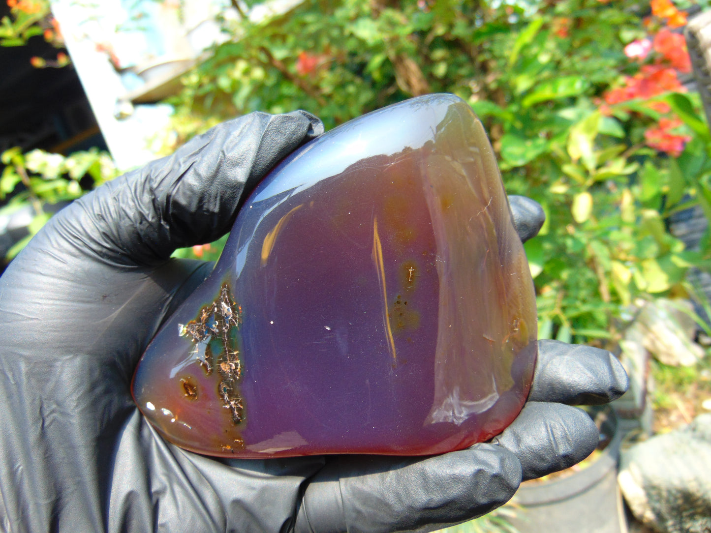 148 gram Full polished Indonesian Purple Amber for Healing AR118