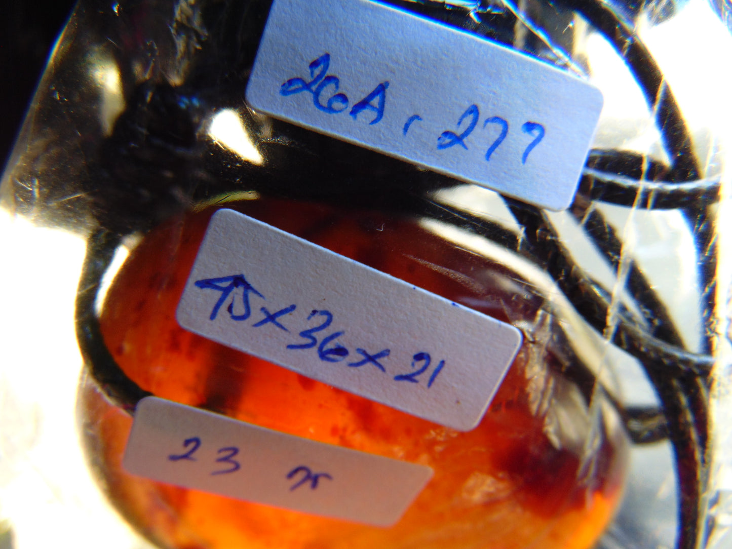 23 gram Pendant Indonesian Crystal Amber for Healing 26A277