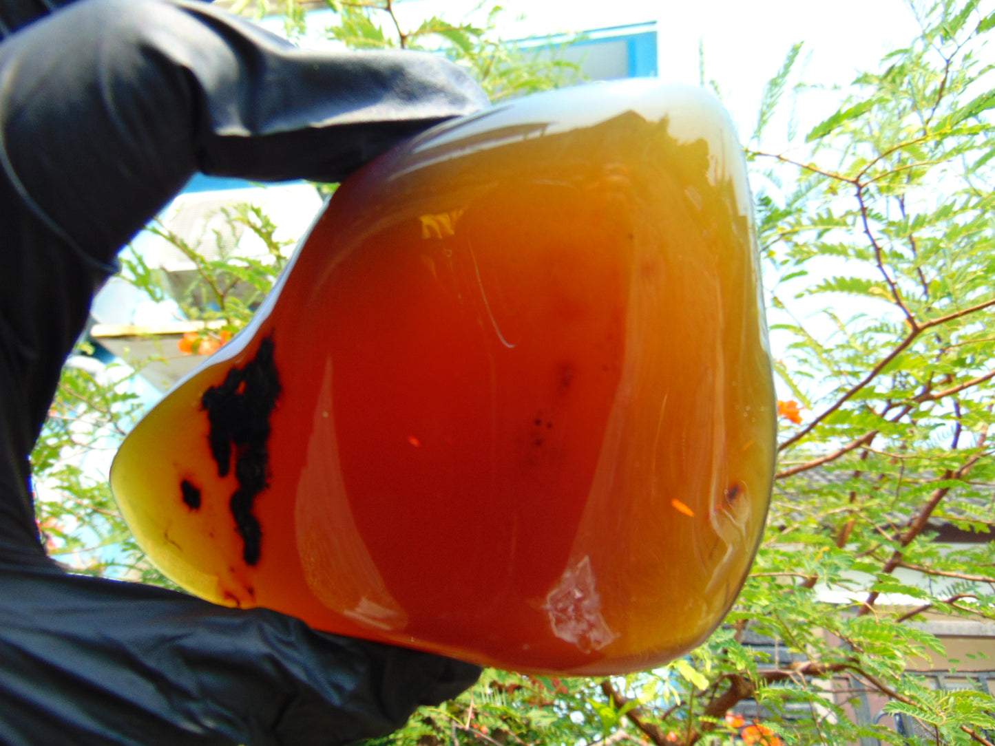 148 gram Full polished Indonesian Purple Amber for Healing AR118