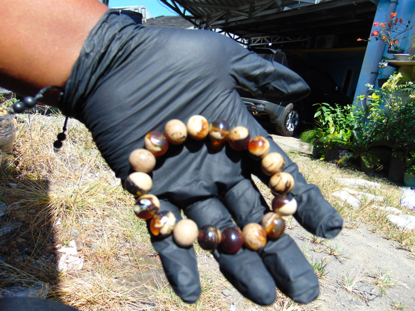21 Gram 18 Small Beads Bracelet Indonesian white Amber for Healing SB12