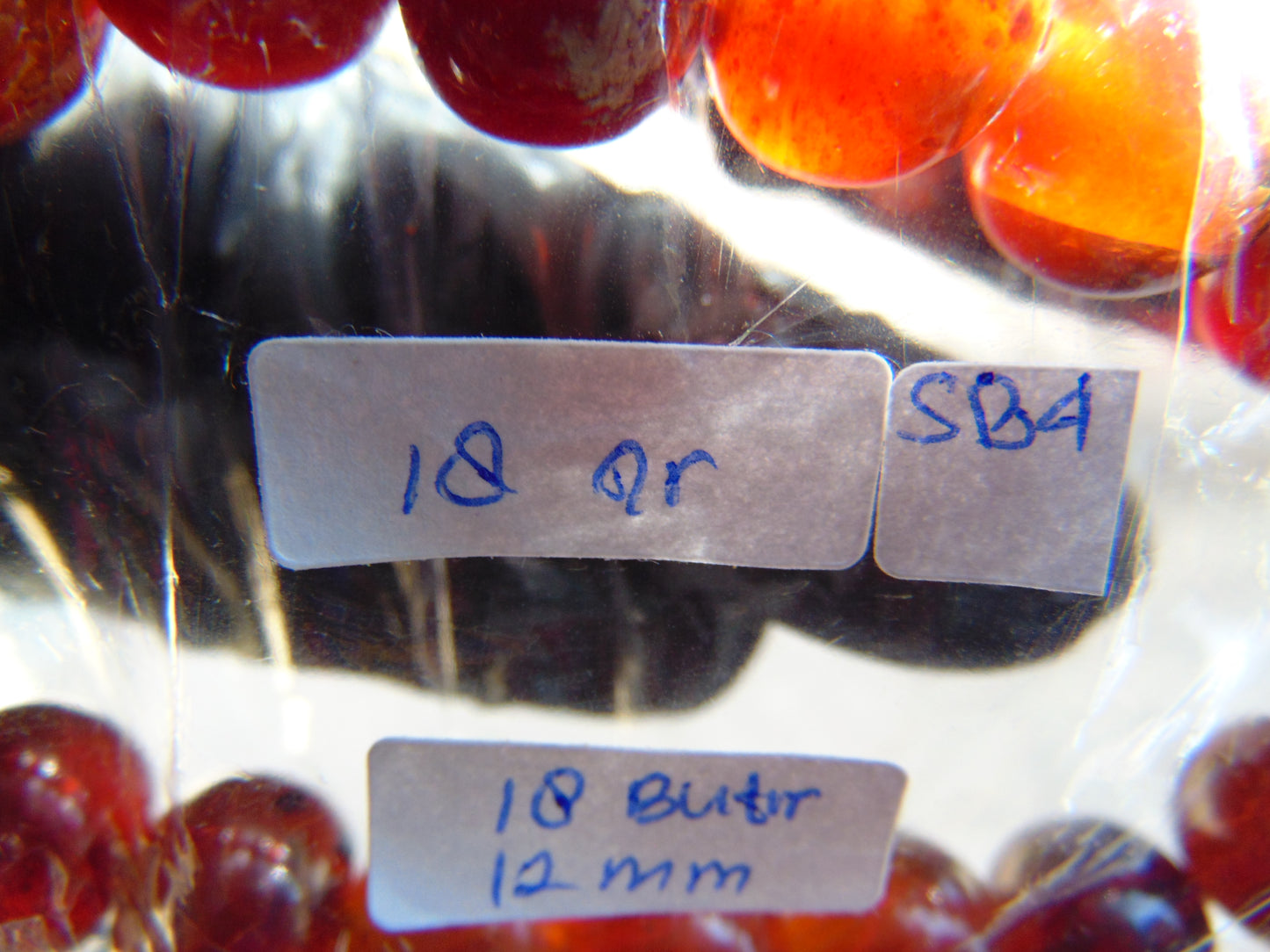 18 Gram 18 Small Beads Bracelet Indonesian Red Amber for Healing SB4