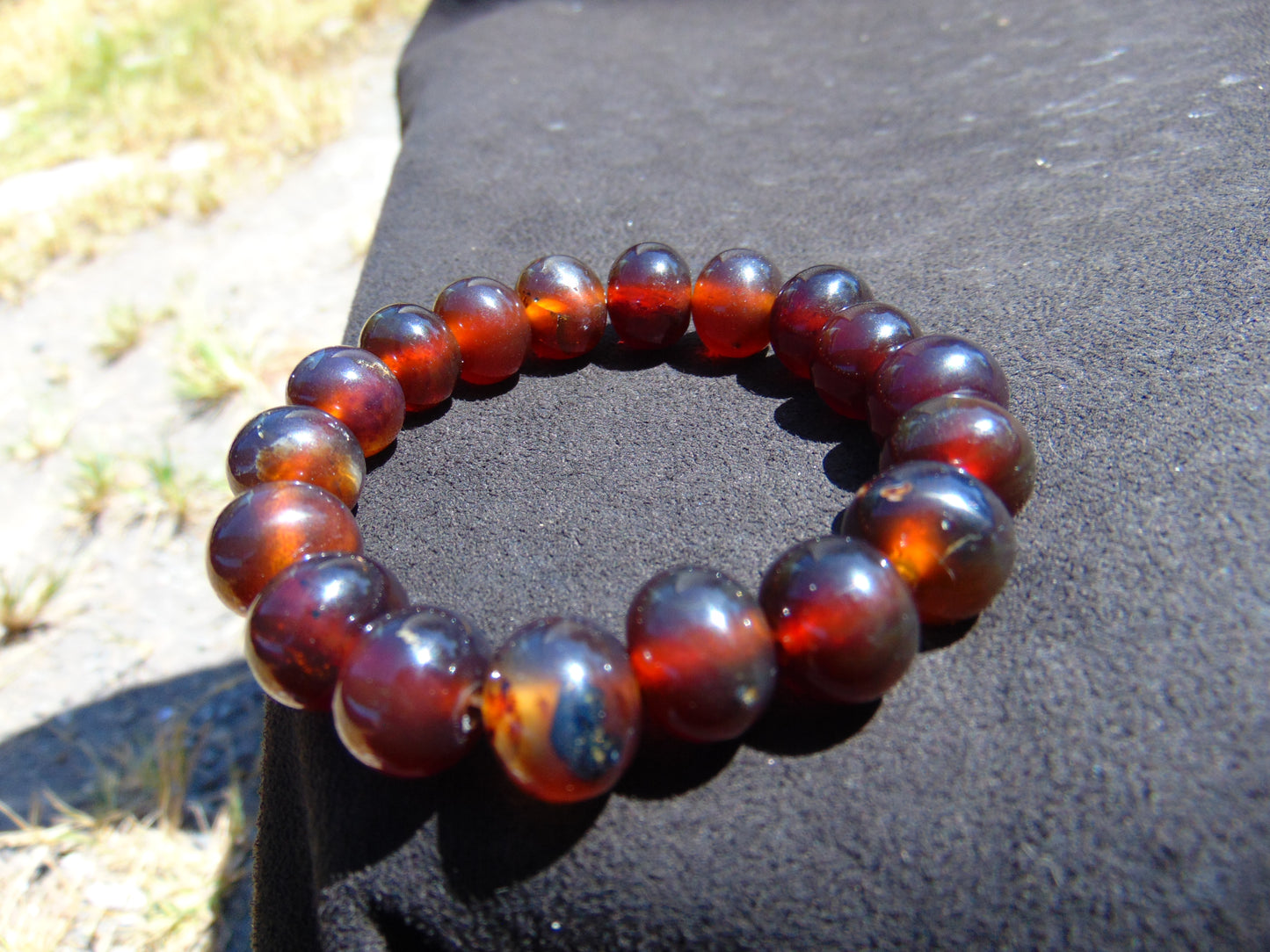 18 Gram 18 Small Beads Bracelet Indonesian Red Amber for Healing SB3
