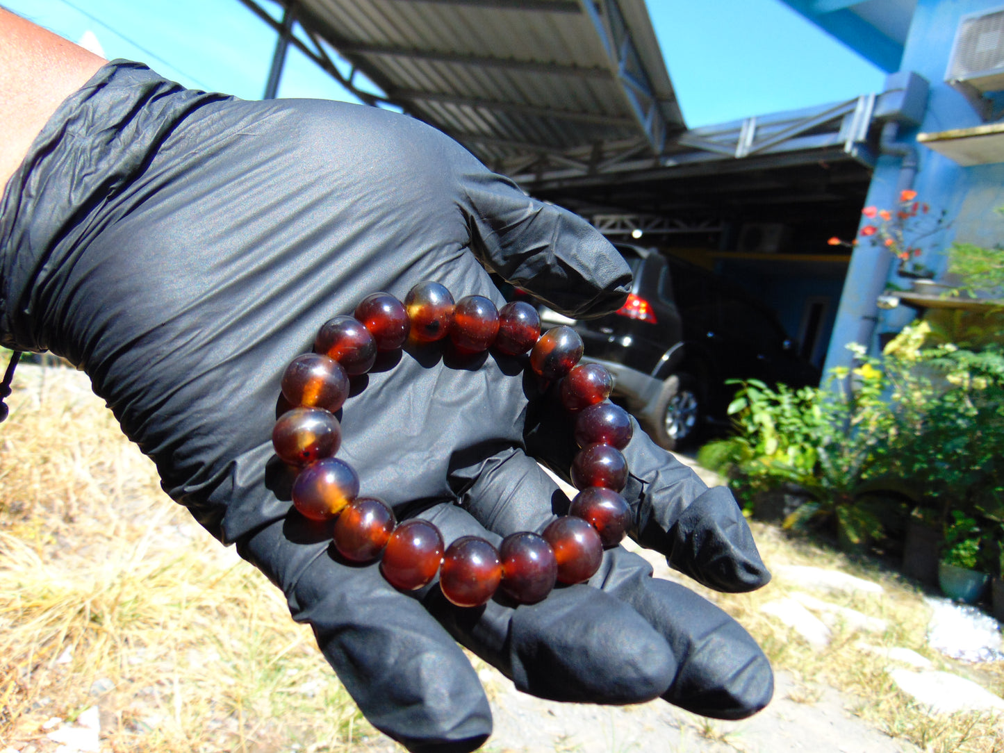 18 Gram 18 Small Beads Bracelet Indonesian Red Amber for Healing SB3