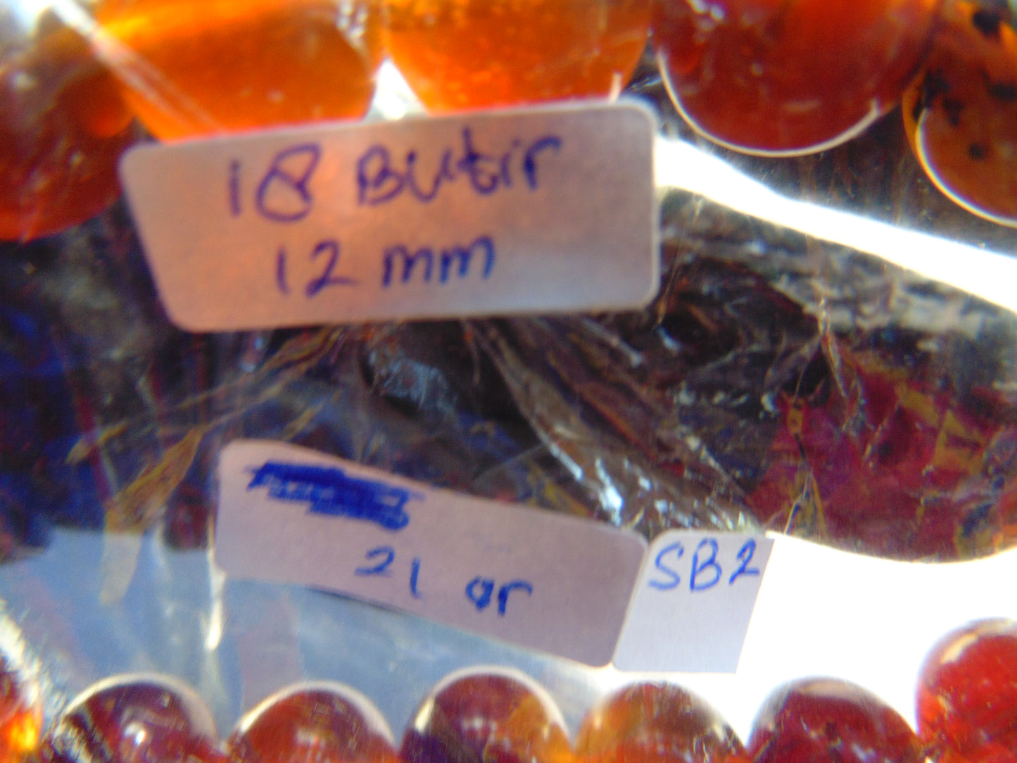 21 Gram 18 Small Beads Bracelet Indonesian Amber for Healing SB2