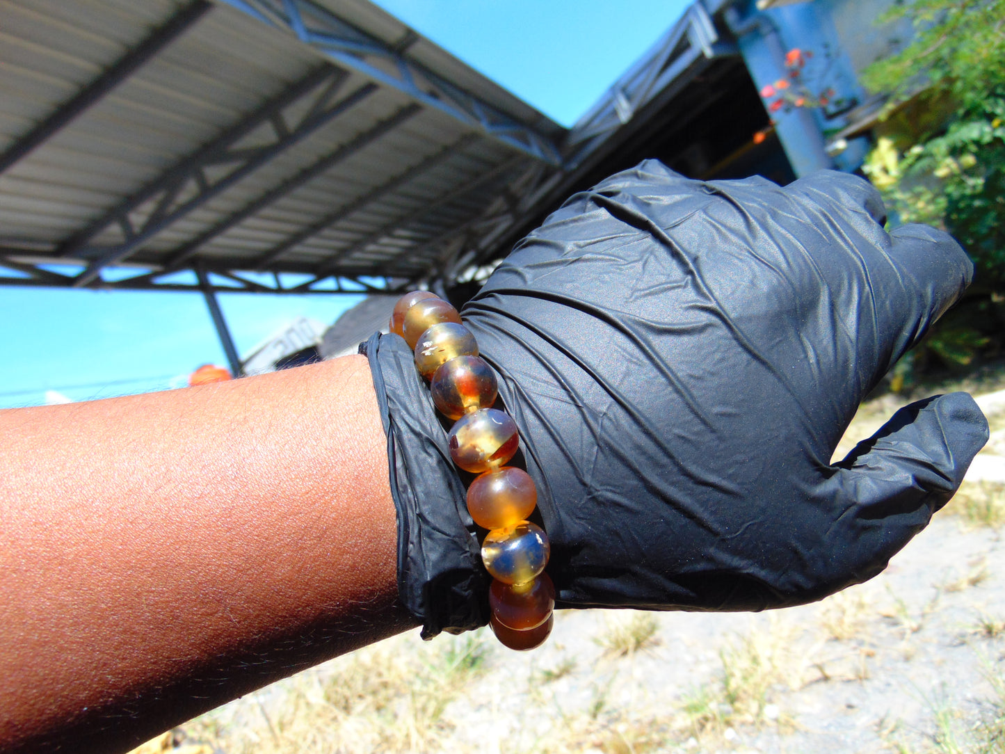18 Gram 18 Small Beads Bracelet Indonesian Yellow Bluish Amber for Healing SB1