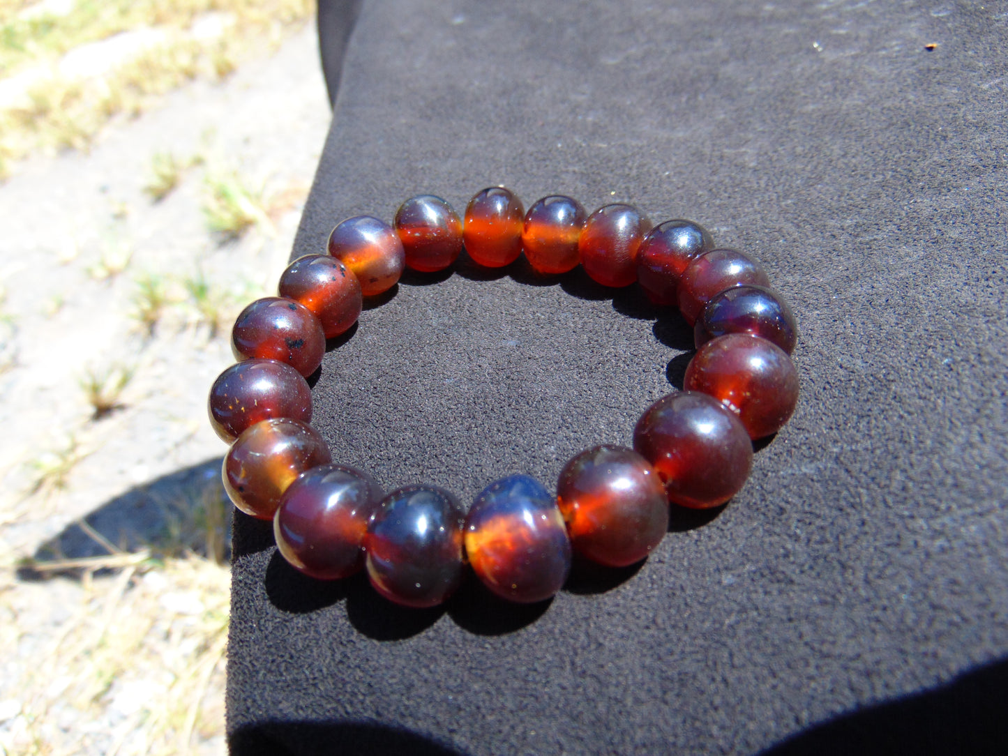 18 Gram 18 Small Beads Bracelet Indonesian Red Amber for Healing SB8