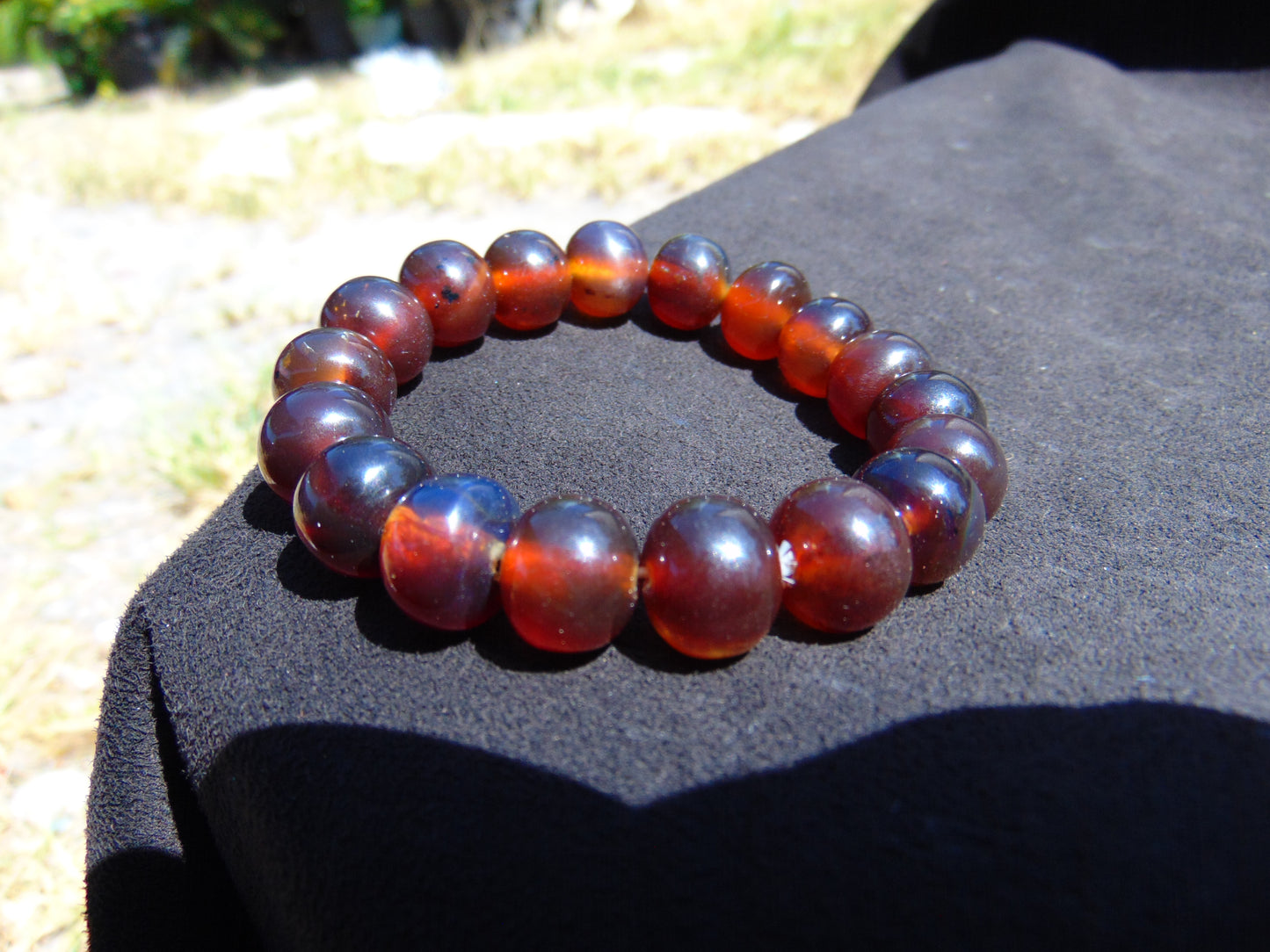 18 Gram 18 Small Beads Bracelet Indonesian Red Amber for Healing SB8