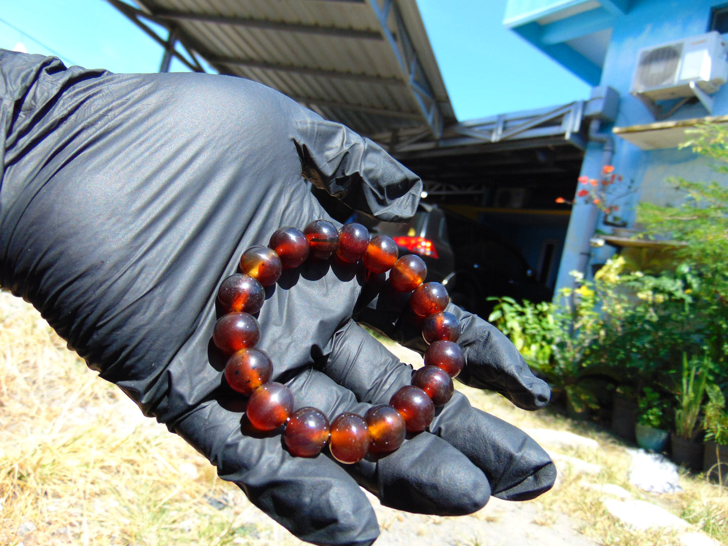 18 Gram 18 Small Beads Bracelet Indonesian Red Amber for Healing SB8