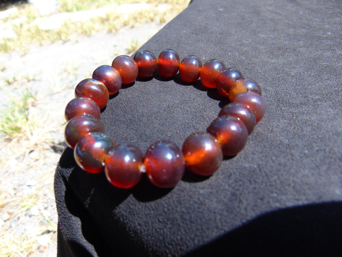 18 Gram 18 Small Beads Bracelet Indonesian Red Amber for Healing SB7