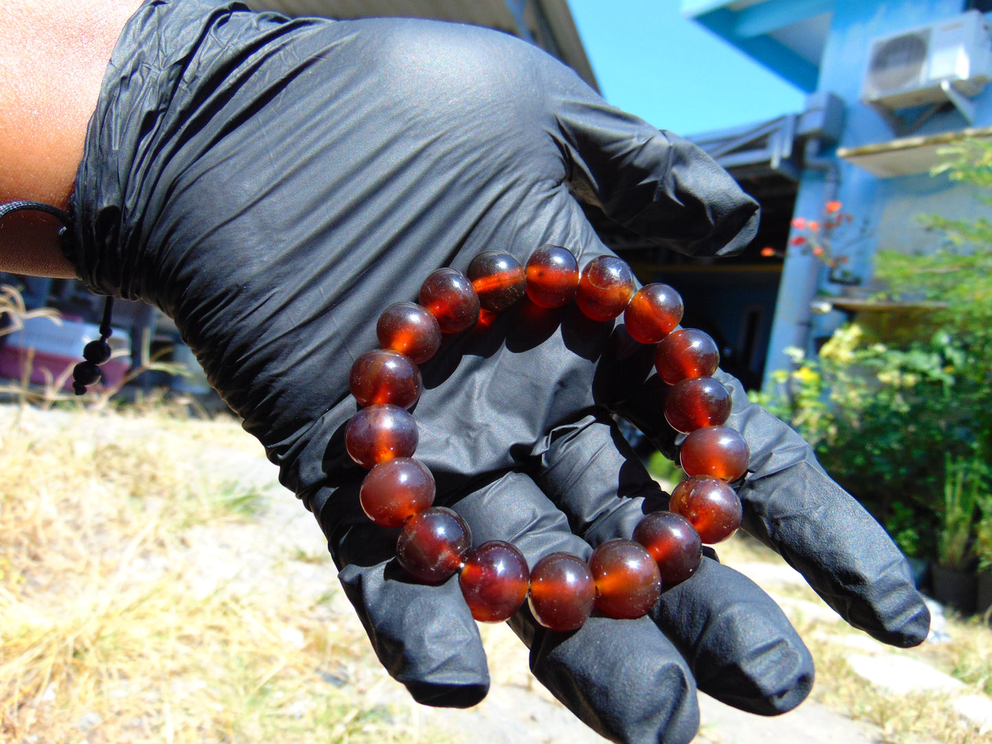 18 Gram 18 Small Beads Bracelet Indonesian Red Amber for Healing SB7