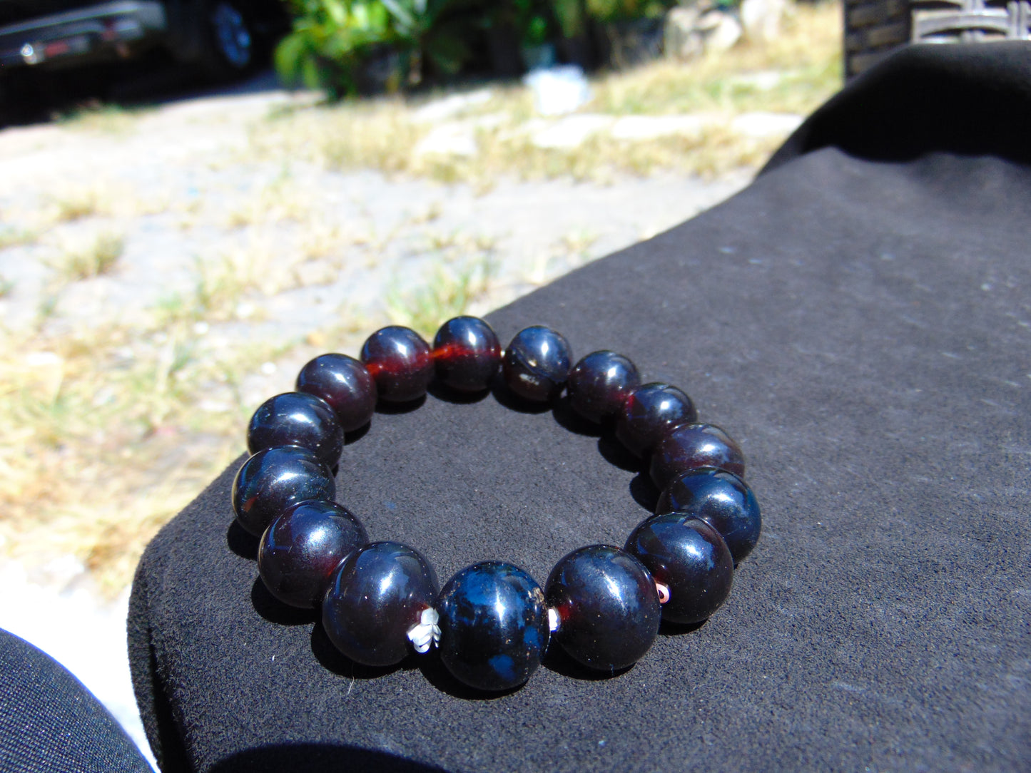 27 Gram 14 Small Beads Bracelet Indonesian Red Amber for Healing FR64