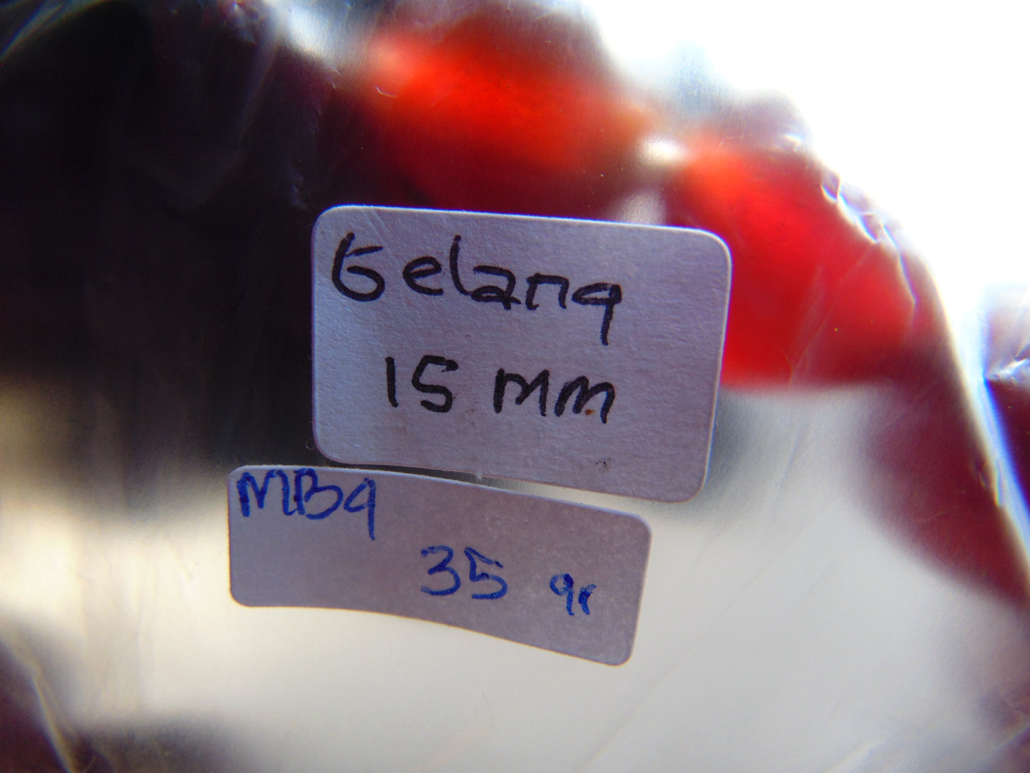 35 Gram 13 Small Beads Bracelet Indonesian Red Amber for Healing MB4