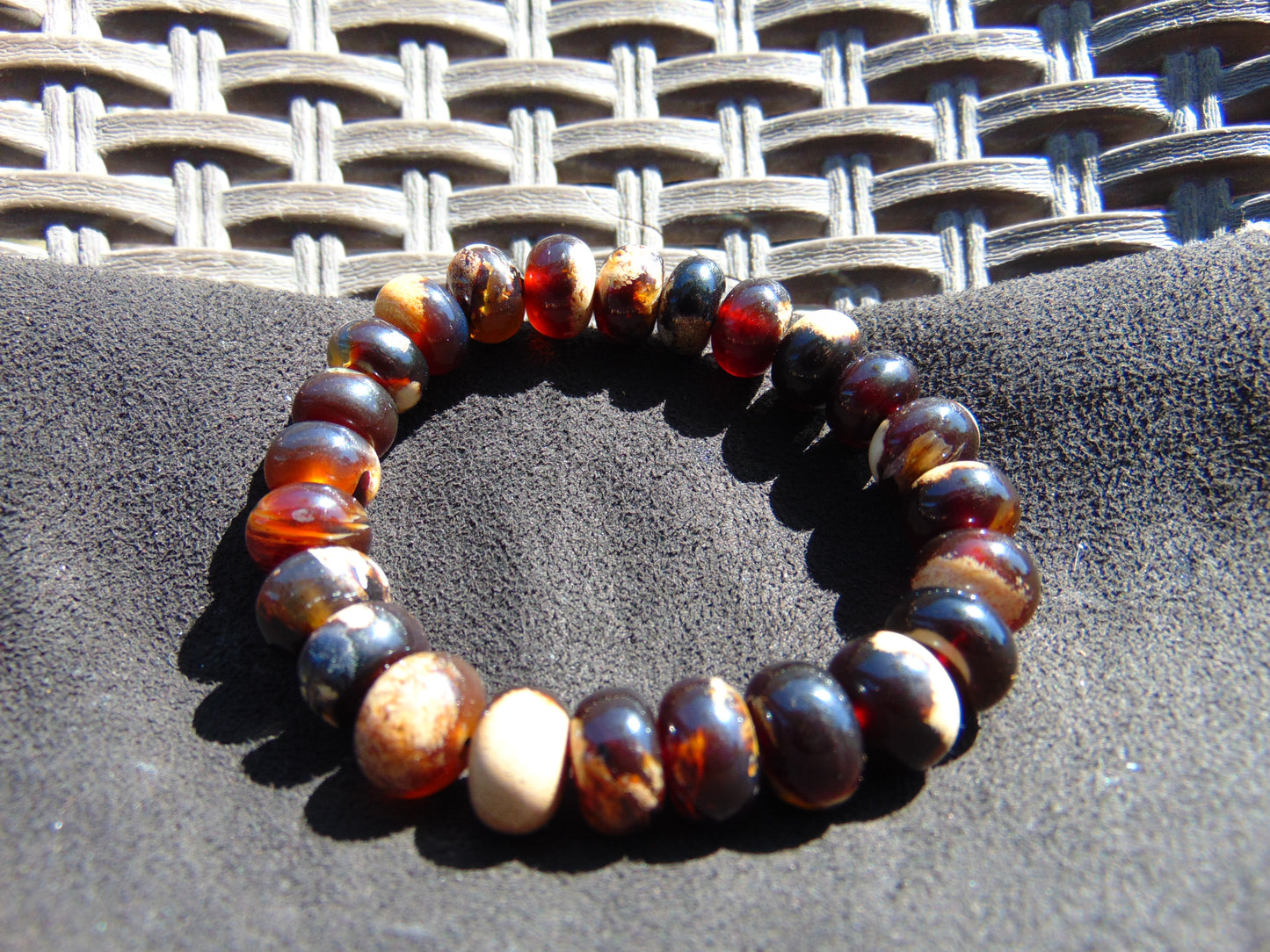 18 Gram 24 Small Beads Bracelet Indonesian Amber for Healing A667