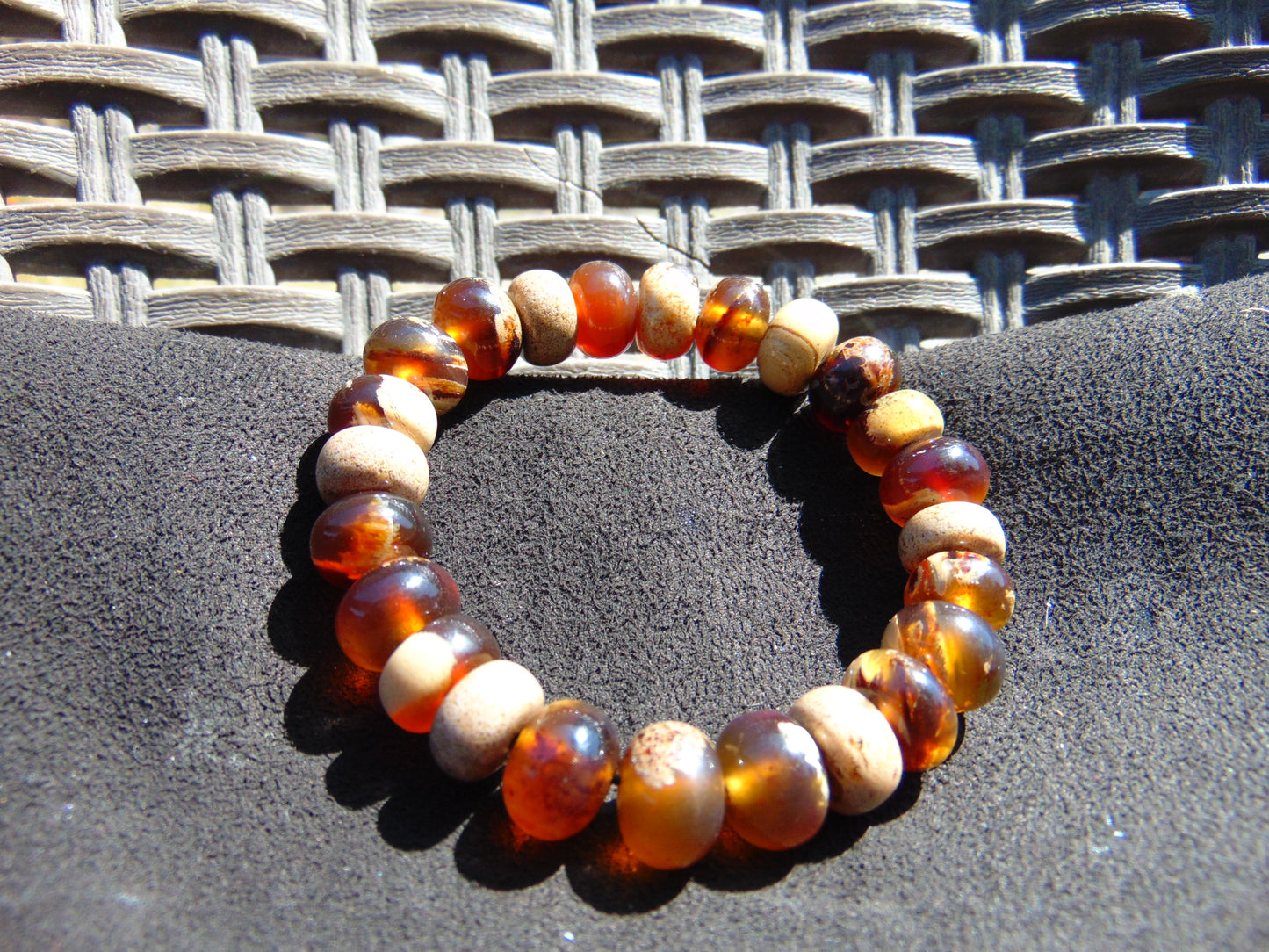 15 Gram 24 Small Beads Bracelet Indonesian Amber for Healing A661